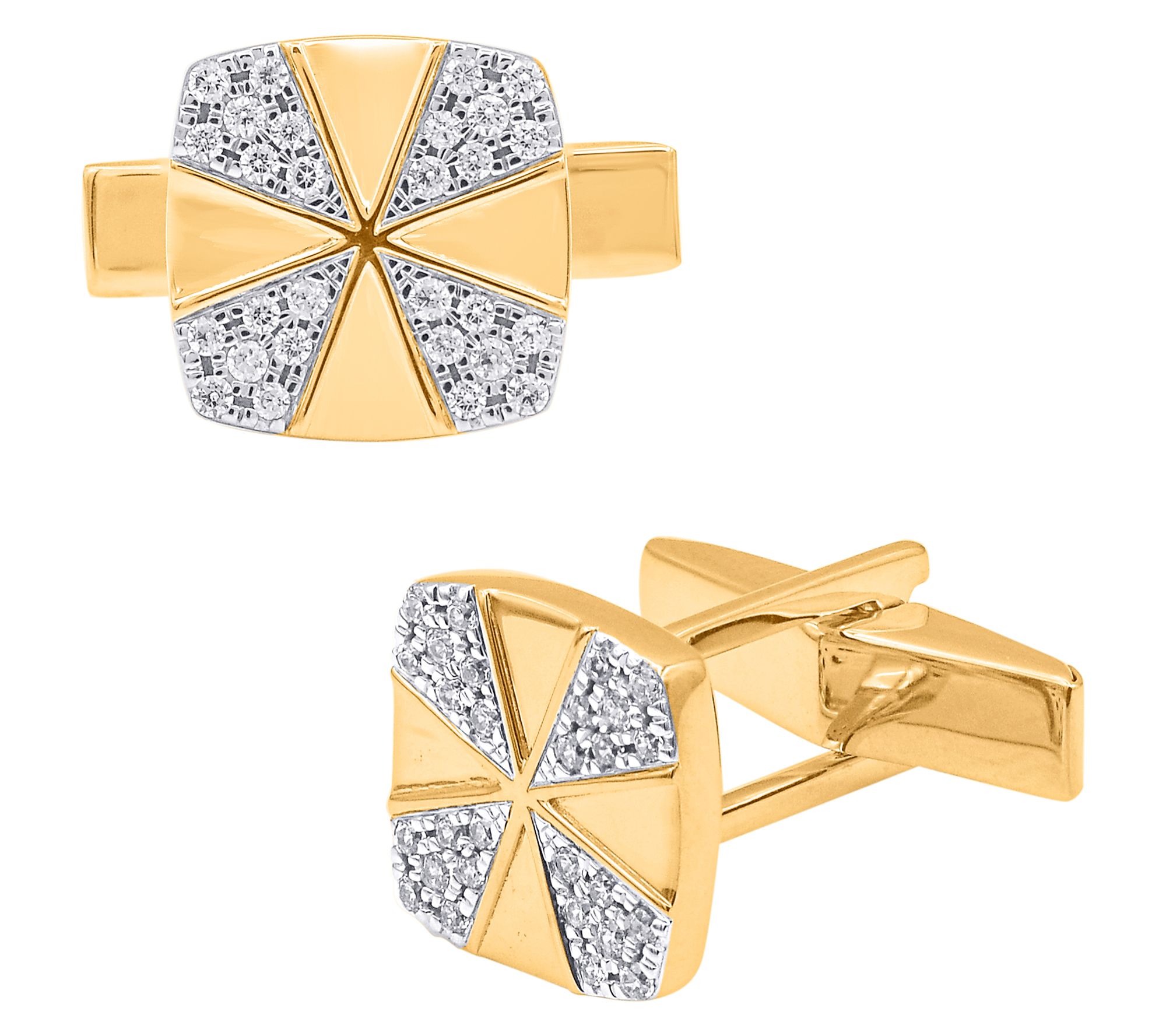 Affinity Diamonds Men's 0.50 cttw Cuff Links, 14K Gold