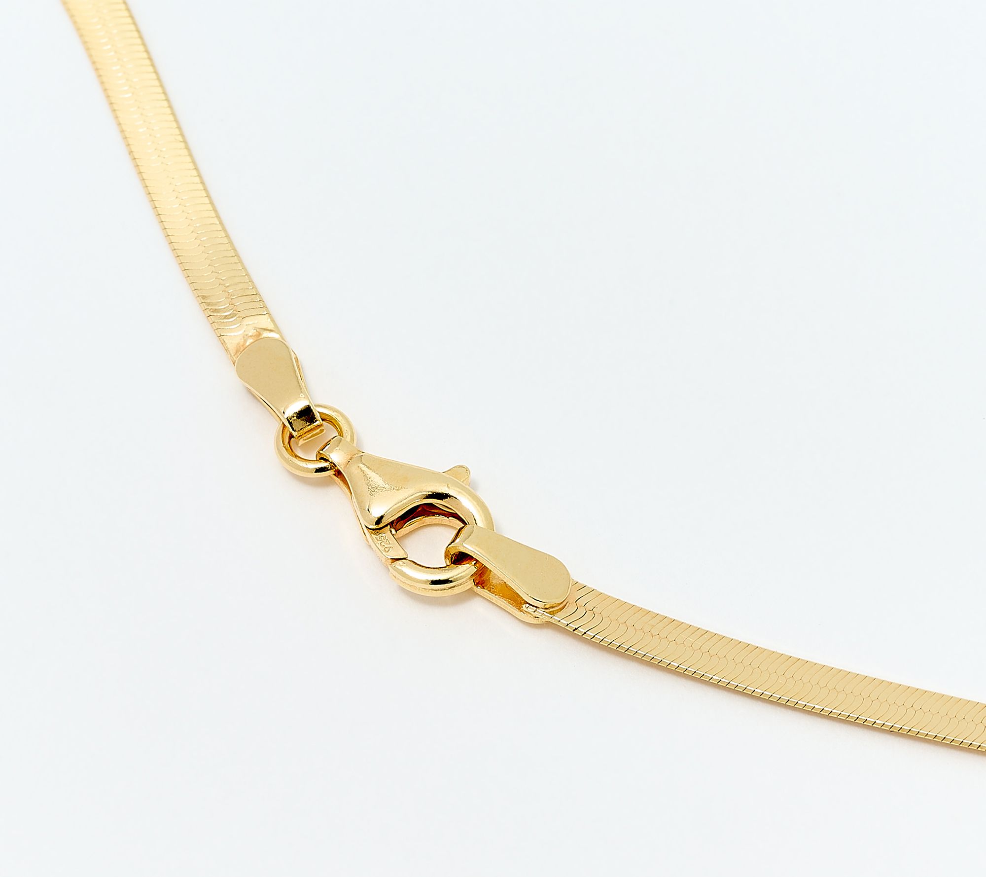 Silver Style 3mm Herringbone 18" Necklace, Sterling Silver, 5.2g