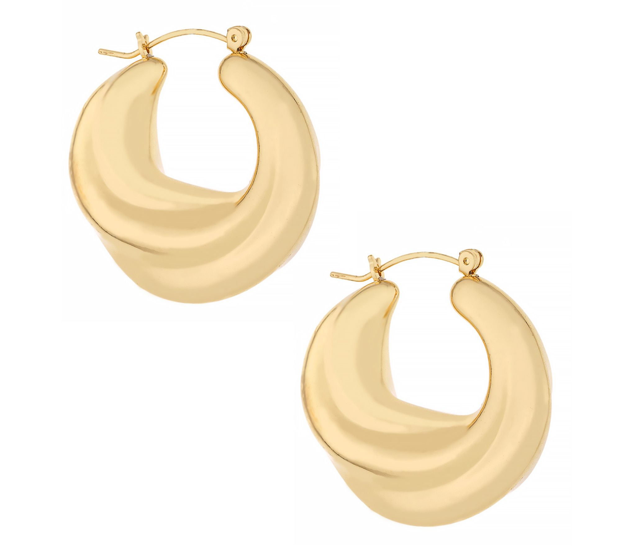 Ettika Crescent Swirl Hoop Earrings