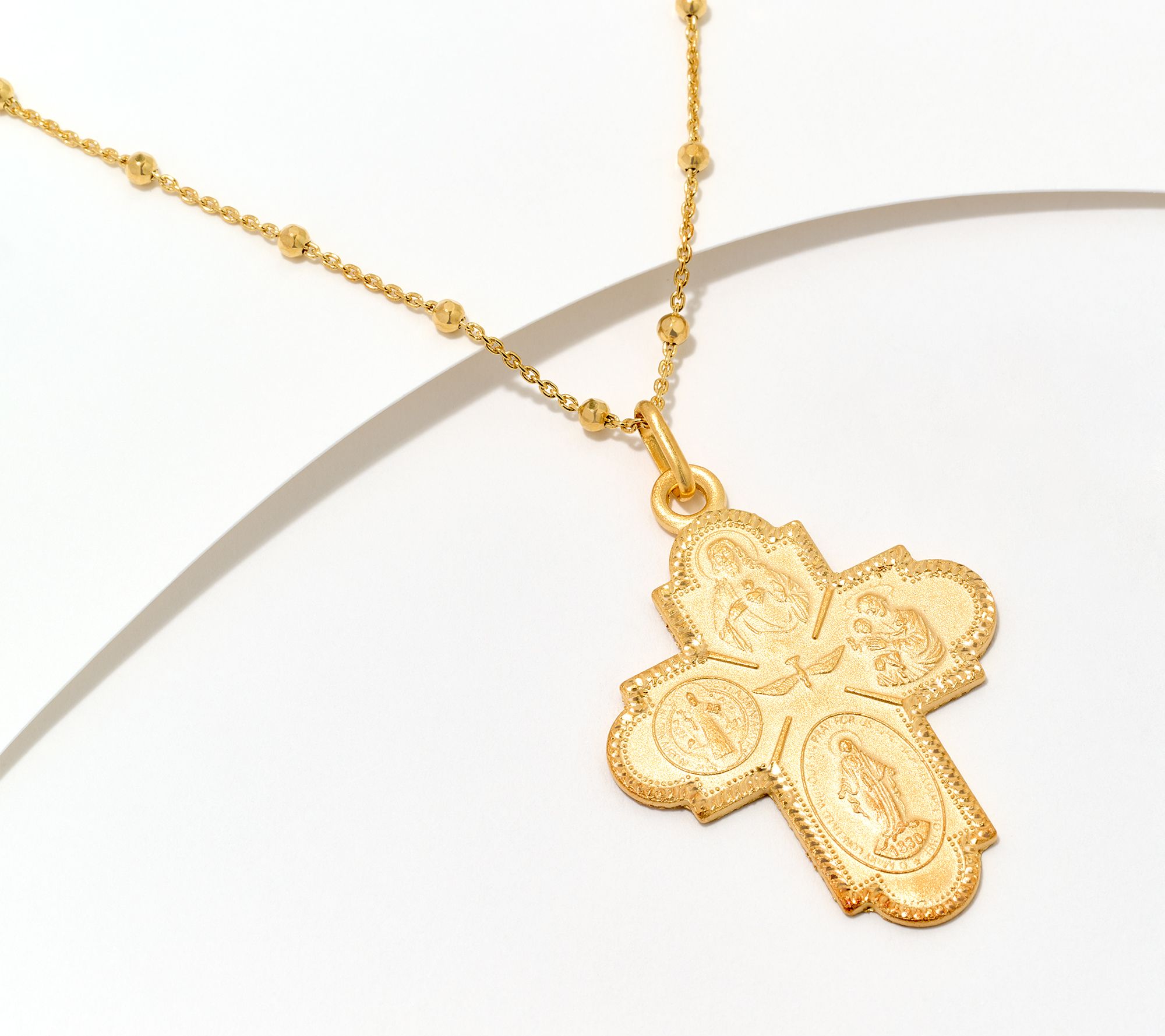 "As Is" David Markstein Sterl Silver Scapular Cross Pendant with Chain