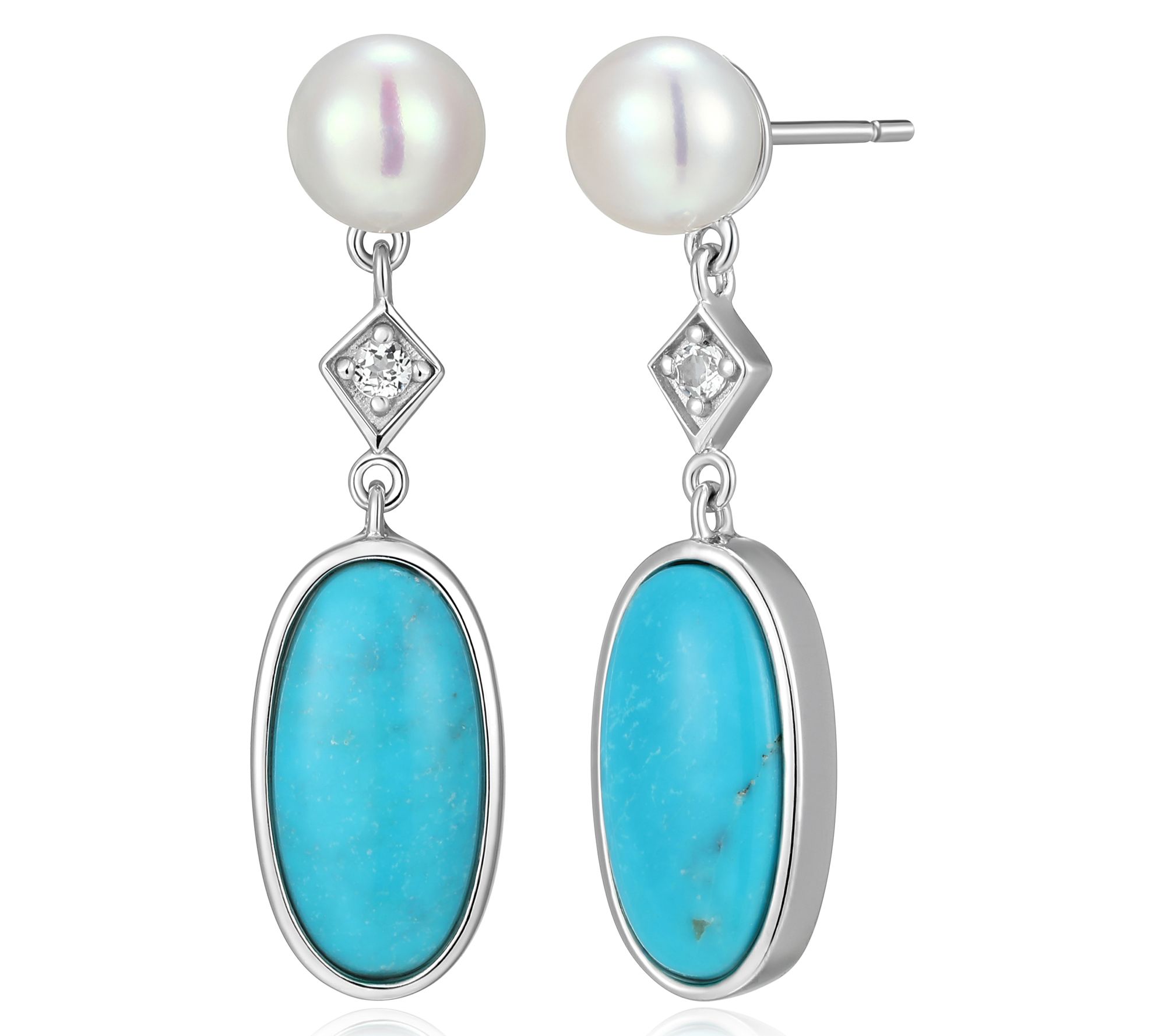 Affinity Gems Multi-Gemstone Dangle Earrings, Sterling Silver