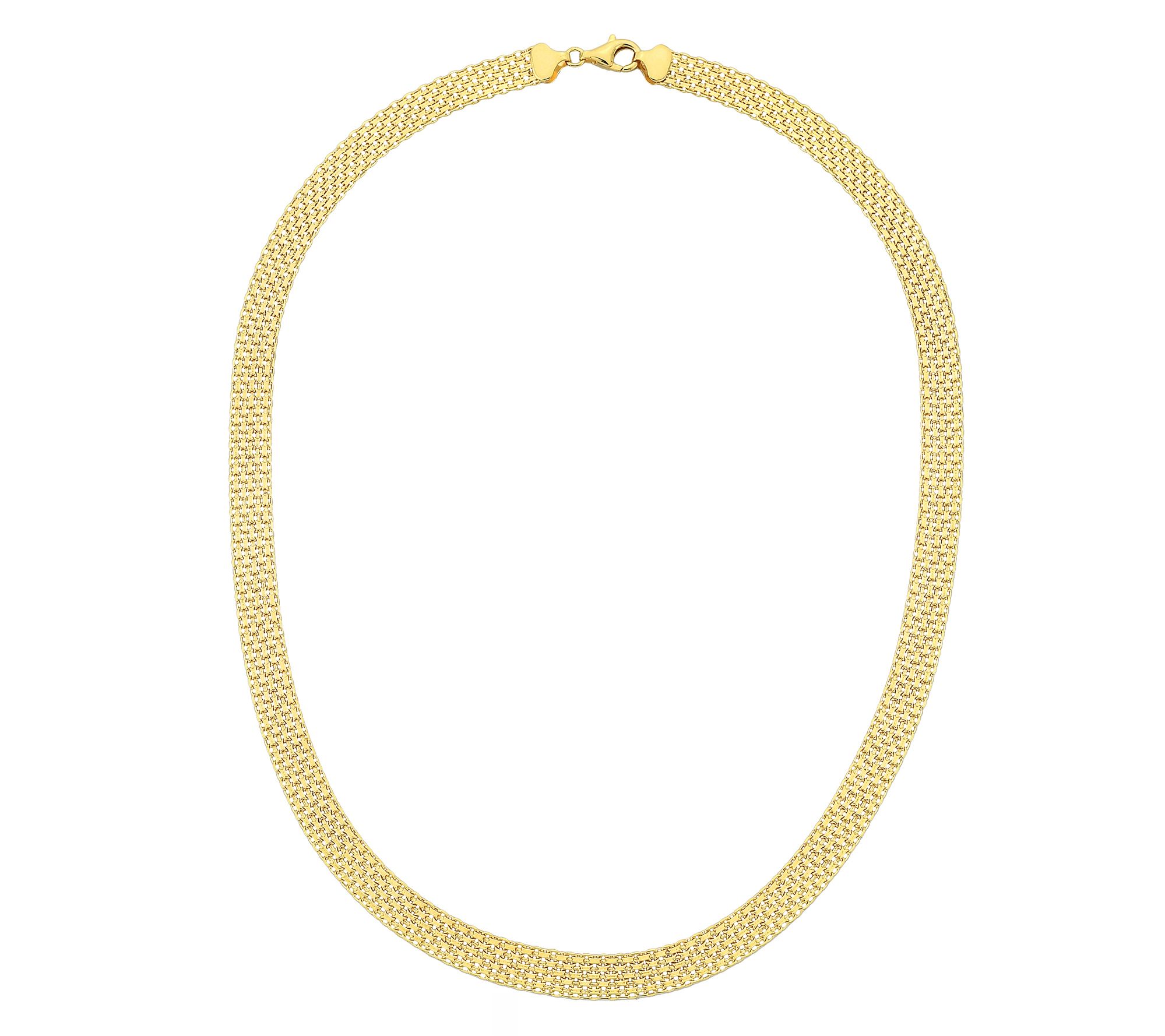 Silver Style 7mm Solid Bismarck Chain Necklace,Sterling