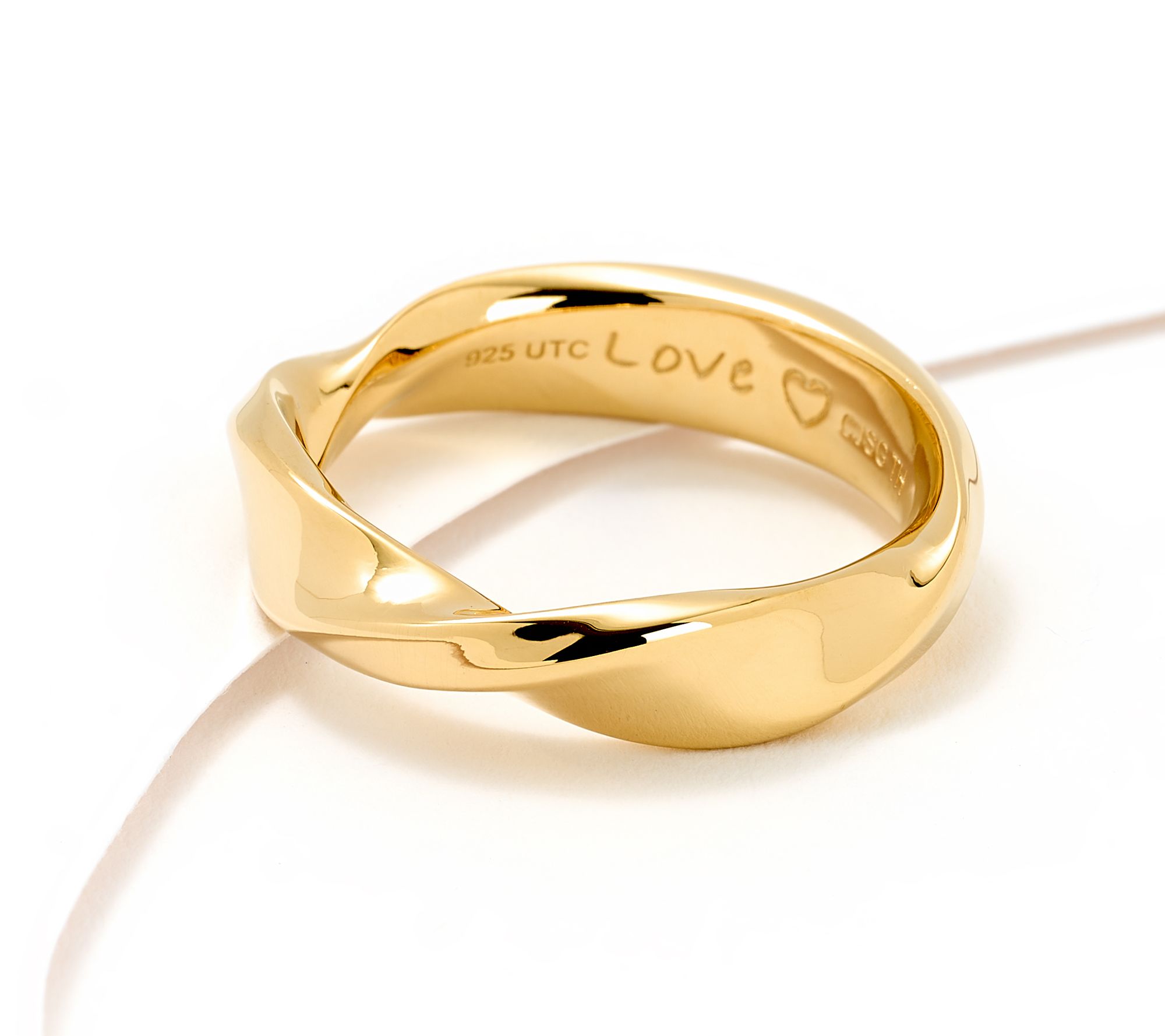 Christian James by Scott Grimes 14K Clad Ripple Message Band Ring