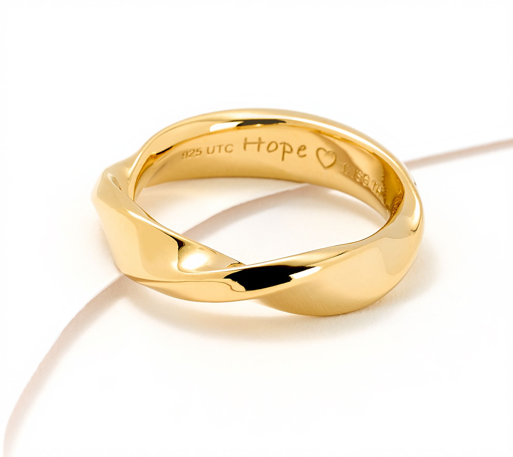 Christian James by Scott Grimes 14K Clad Ripple Message Band Ring