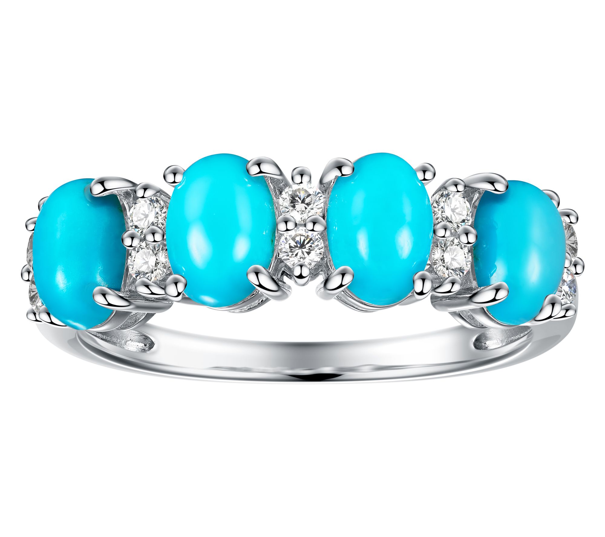 Affinity Gems Oval Cut Multi-Gemstone Band Ring, Sterling