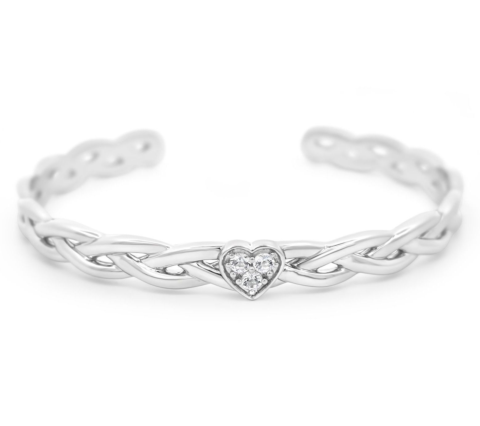 Goddaughters Sterling Silver Celtic Knot HeartGemstone Cuff