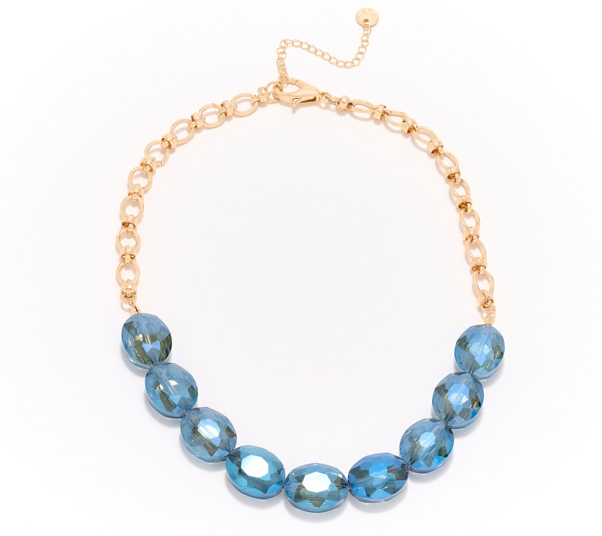 Susan Graver Faceted Oval Necklace
