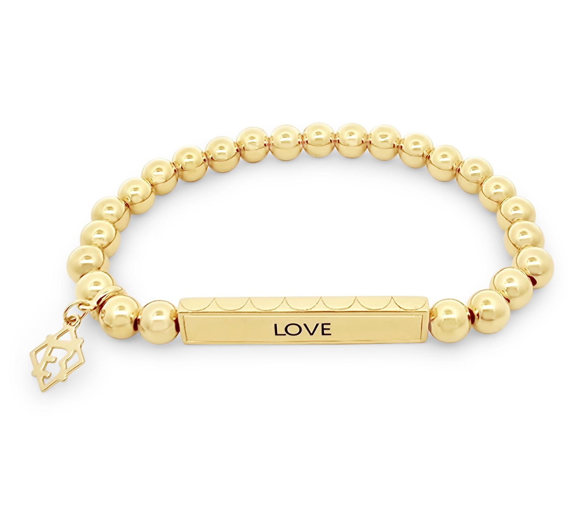 Elyse Ryan 14K Gold Clad LOVE Beaded Bracelet