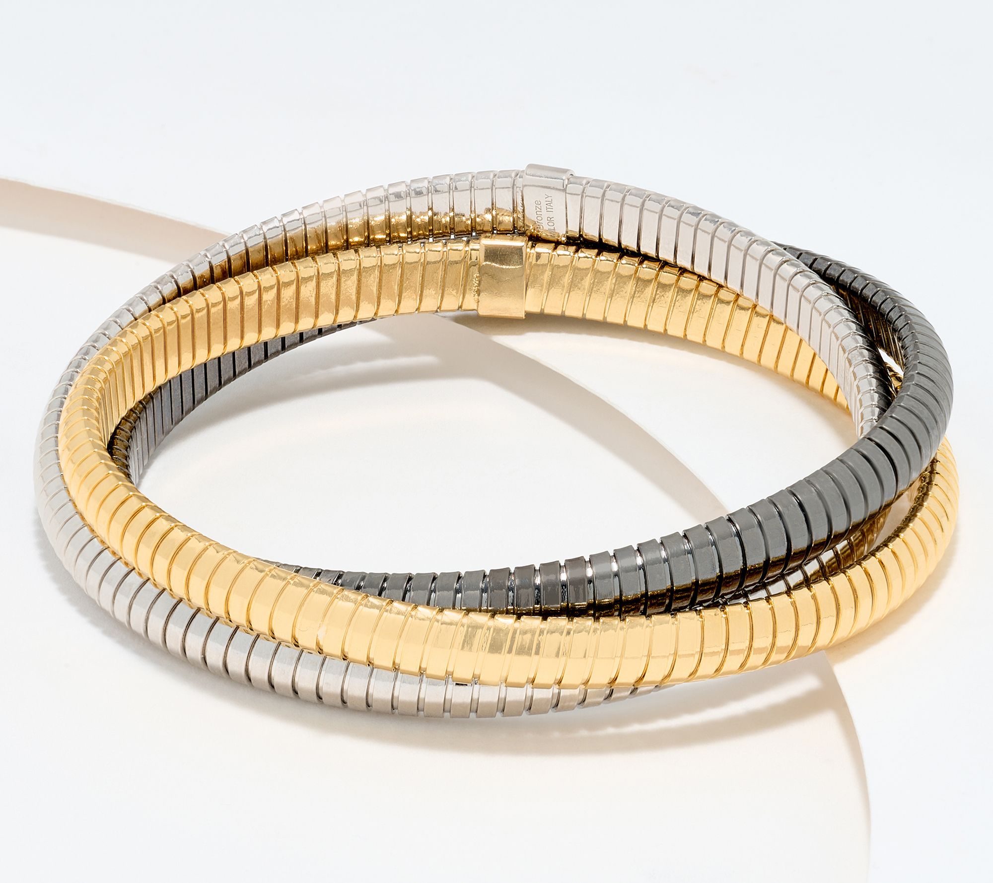 "As Is" David Markstein Bronze Three Strand Tubogas Bracelet
