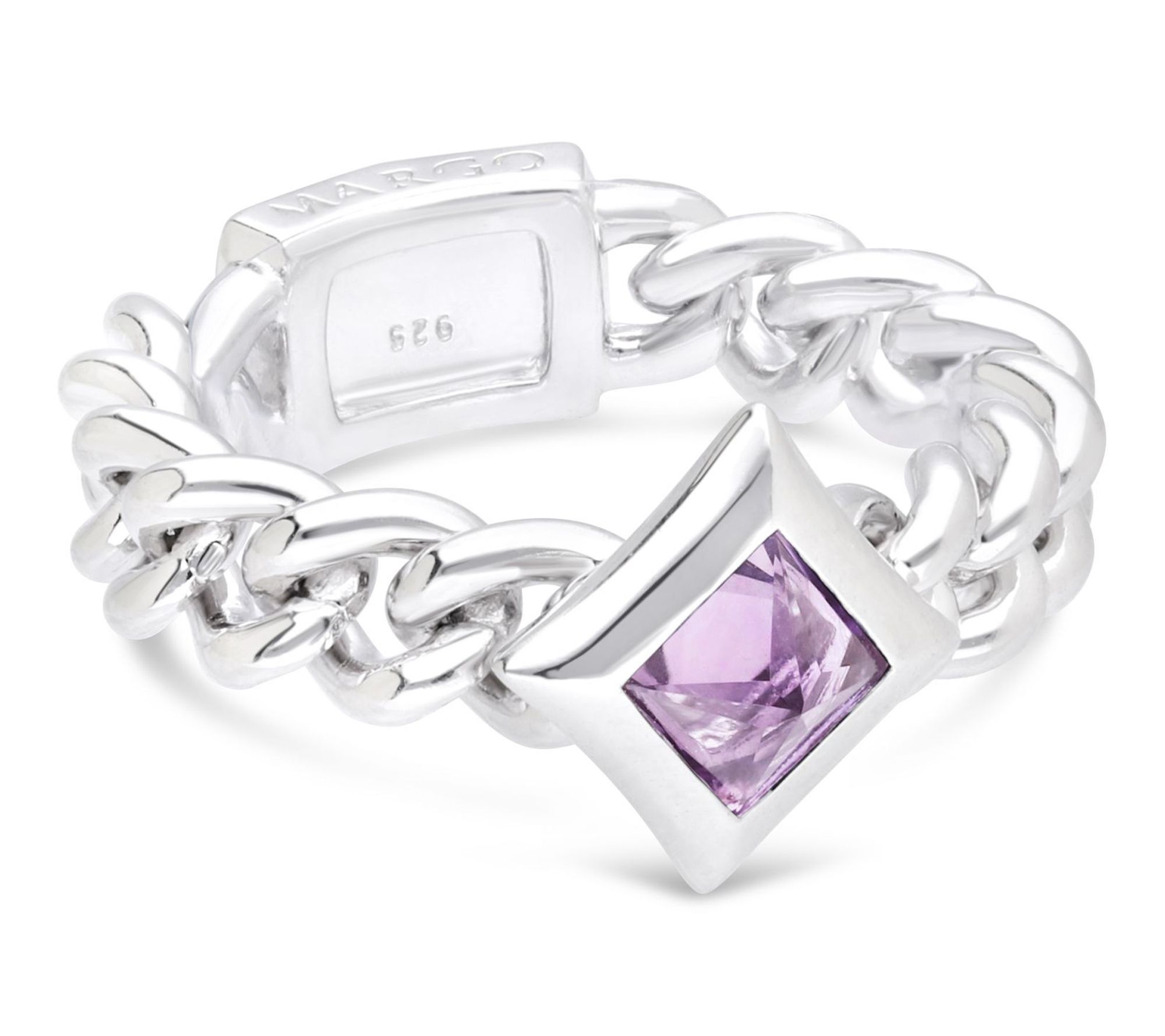 Margo Manhattan Sterling Silver Gemstone ChainRing