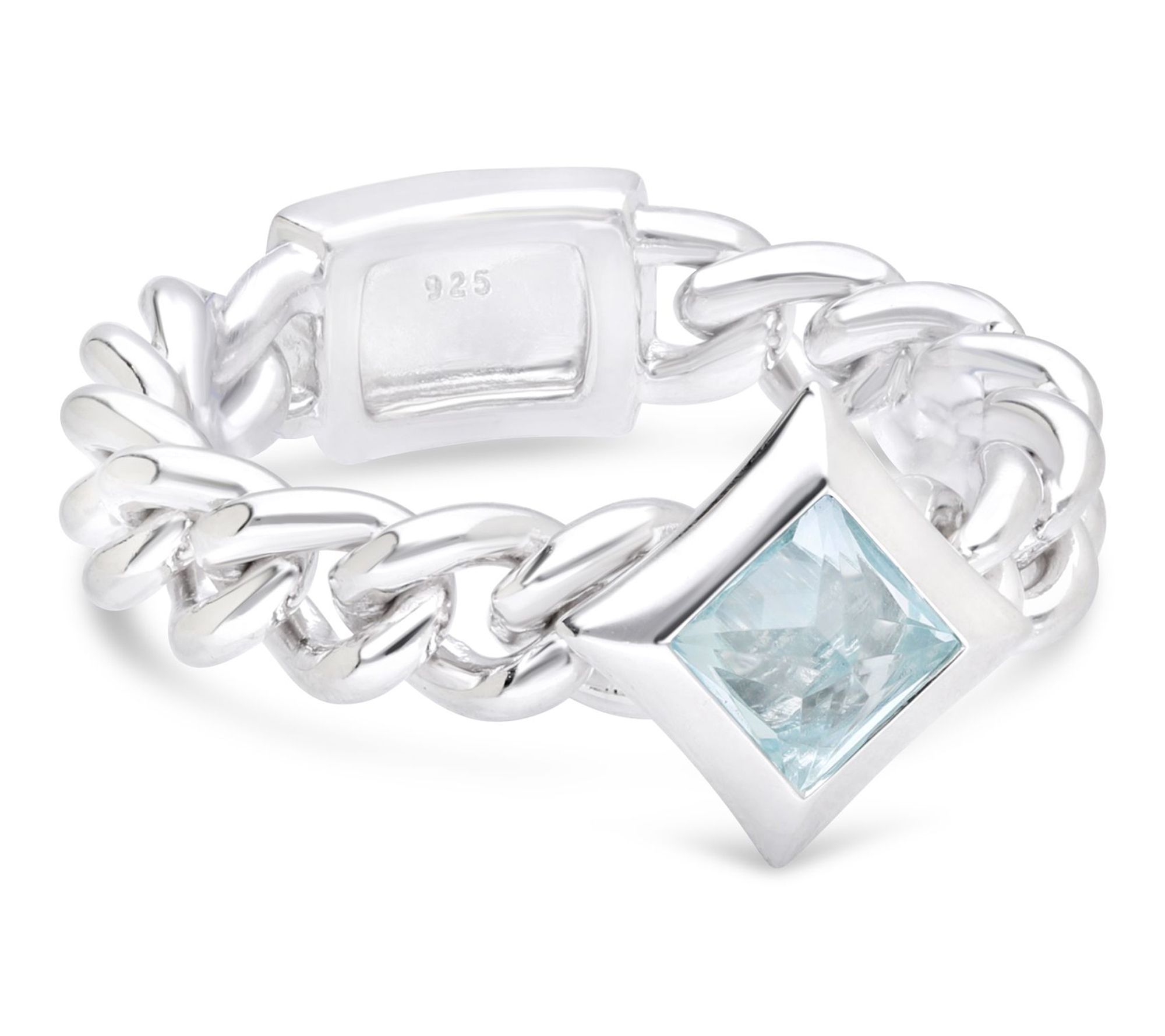 Margo Manhattan Sterling Silver Gemstone ChainRing