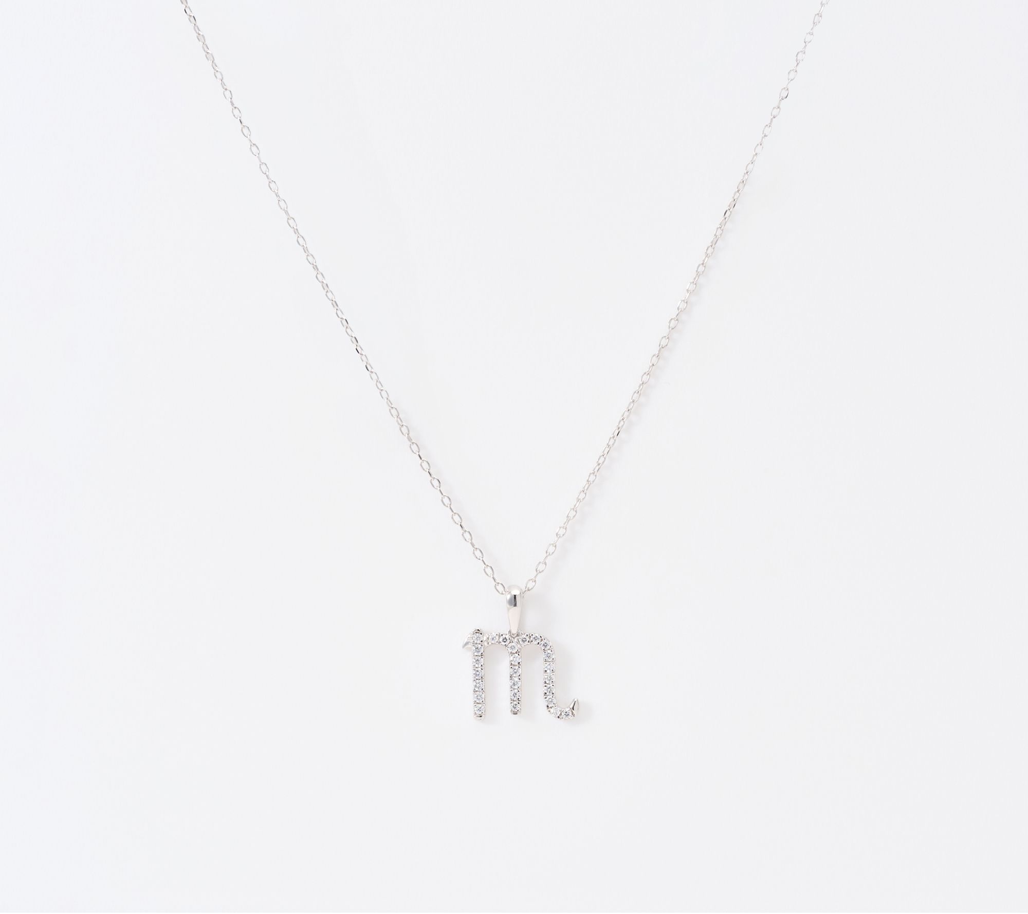 Fire Light Lab Grown Diamond 0.16 cttw Zodiac Pendant, Silver