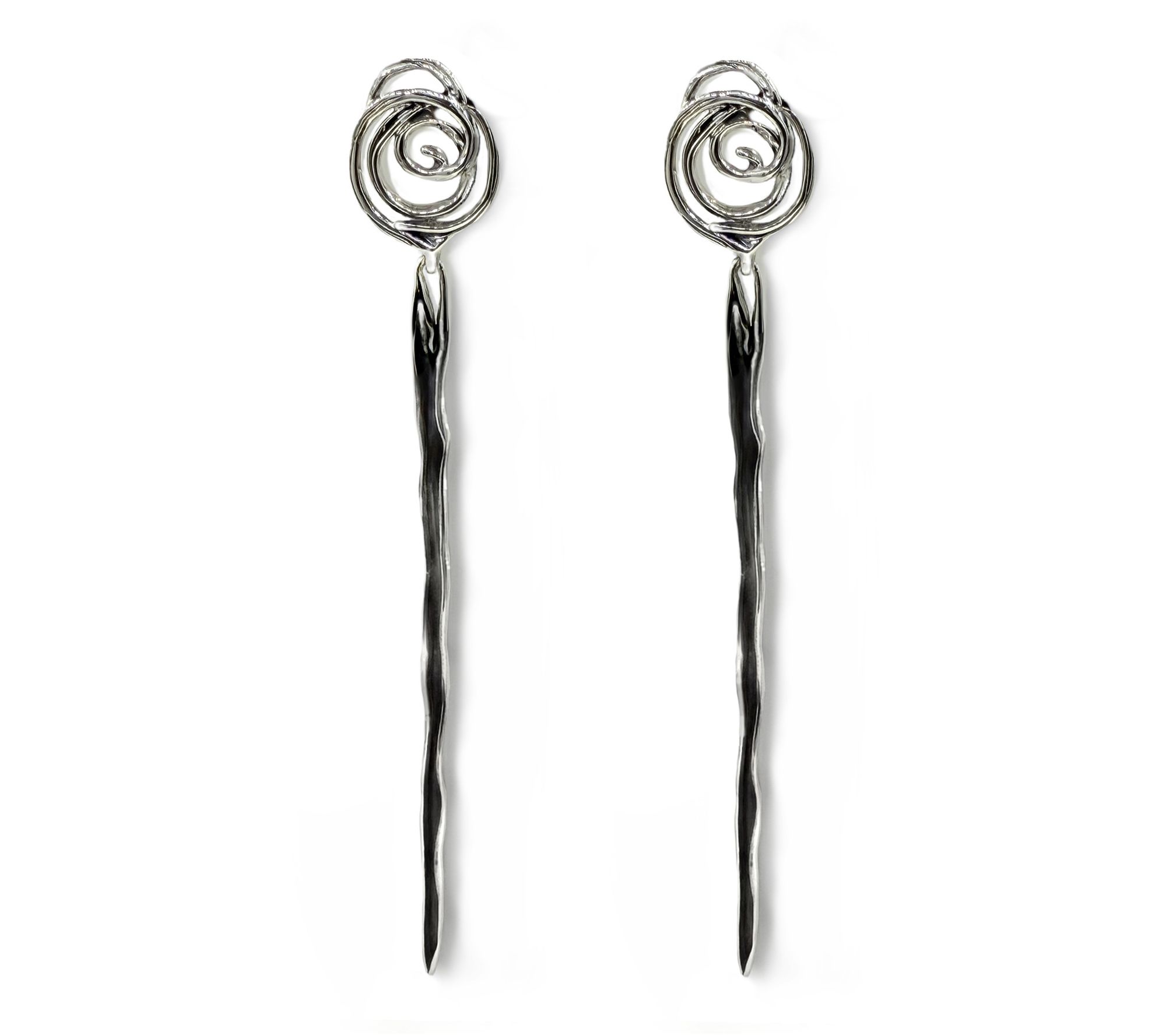 Hagit Sterling Silver Gala Elongated Earrings