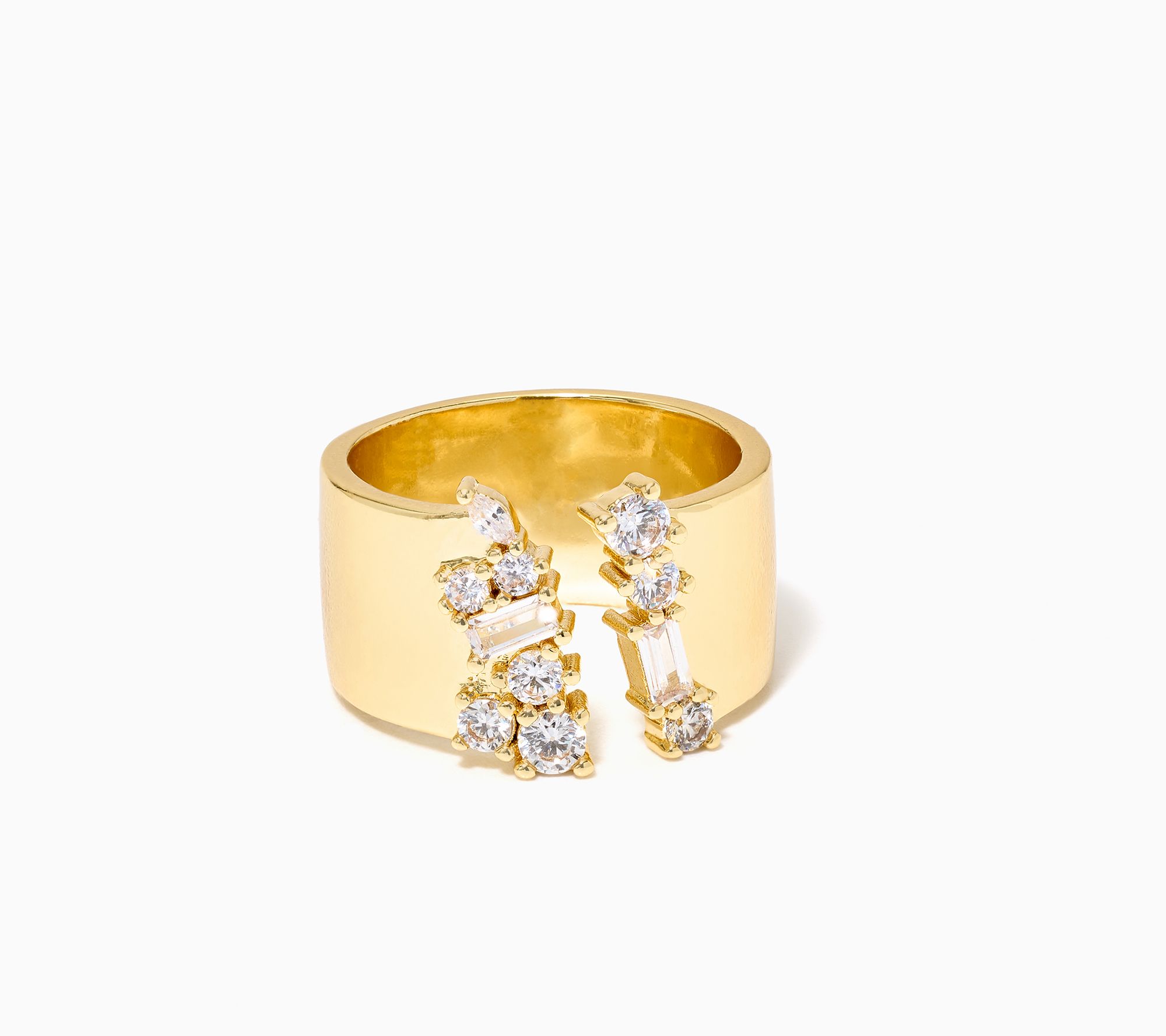 Kim Gravel Scattered Simulated Diamond Open Ring