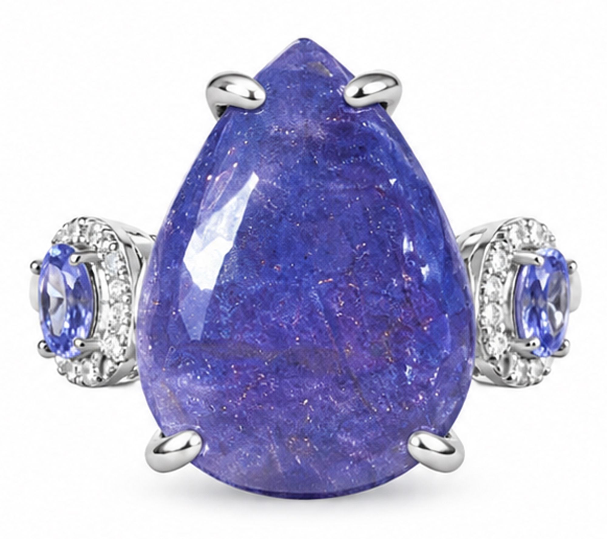 Affinity Gems Pear-Shaped Cocktail Ring, Sterling Silver