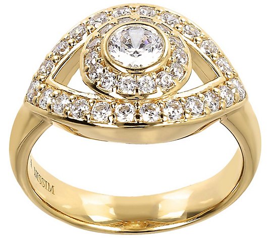 Netali Nissim for Diamonique Evil Eye Ring, S terling Silver