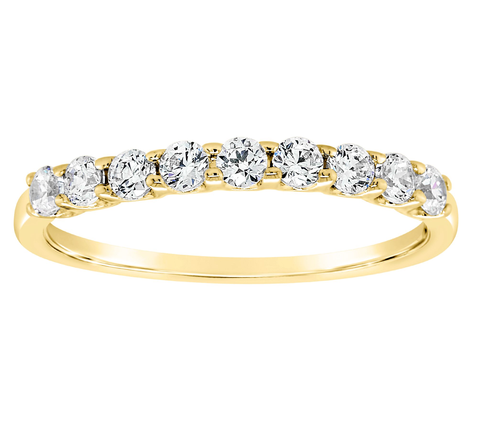 Affinity 14K Gold 4/10 cttw 9-Stone Diamond Ring