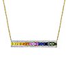 Bellini 14K 4.10 cttw Multi-Color Sapphire Bar Necklace