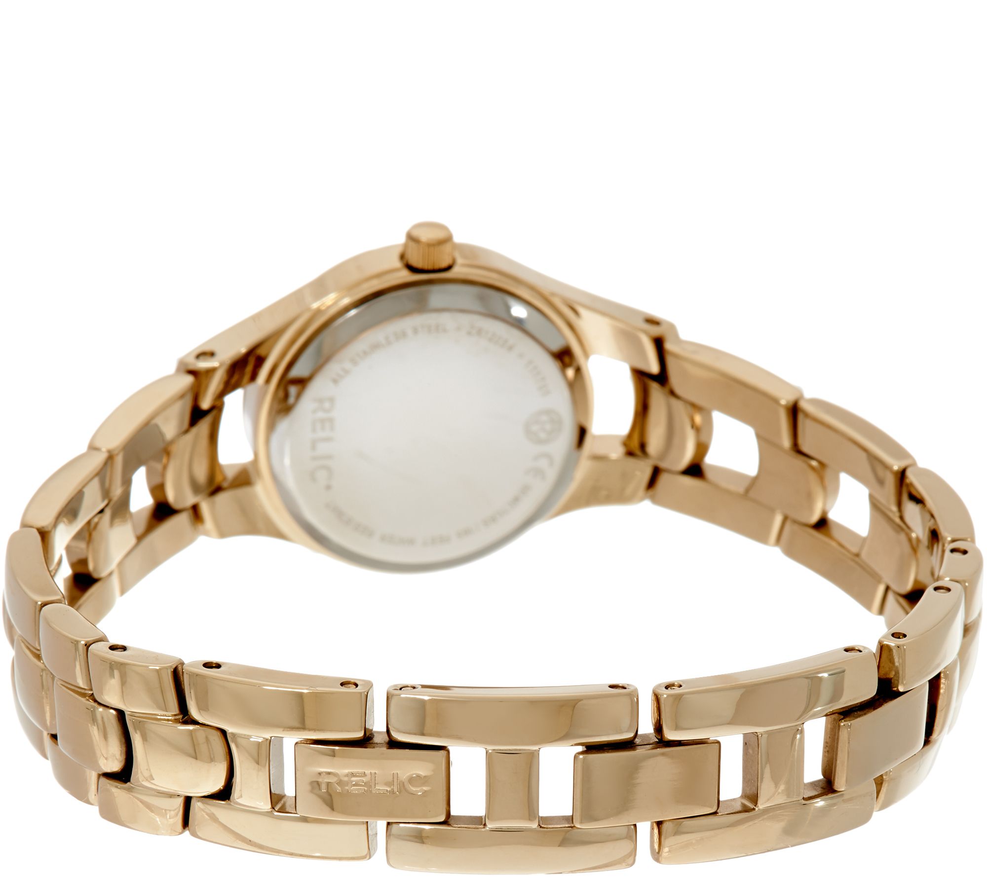 Relic Goldtone Stainless Steel Bracelet Watch - Charlotte - QVC.com