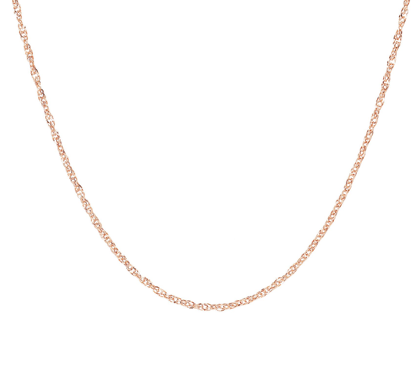 Milor Gold 20" Polished Singapore Chain, 14K