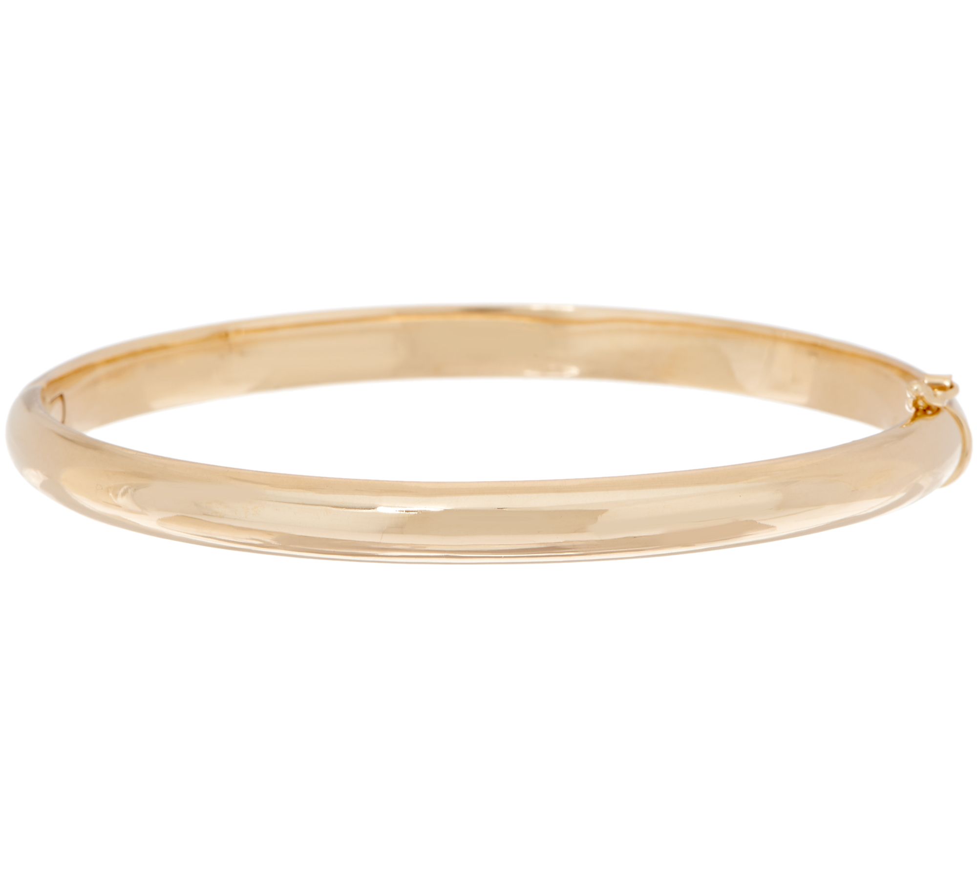 Adorna 14K Gold Average Solid Bangle Bracelet, 29.4g Boxed - QVC.com