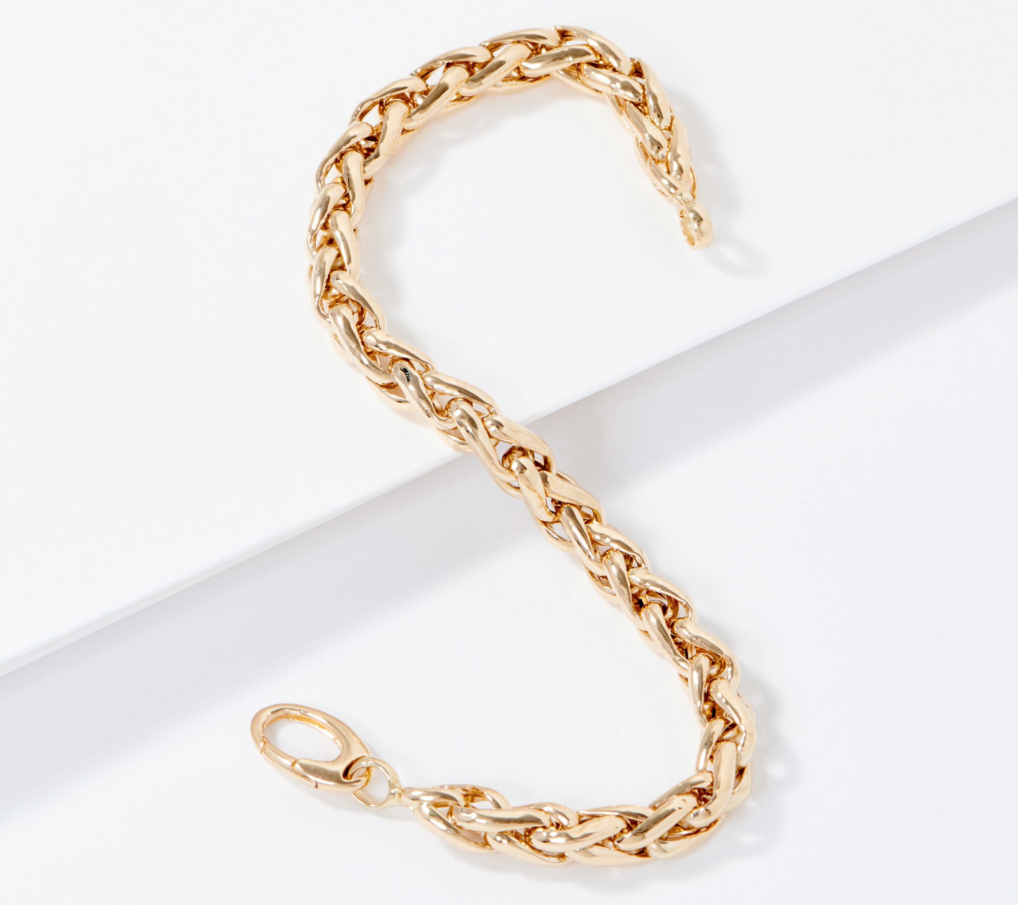 EternaGold Bold Polished Wheat Design Bracelet 14K Gold