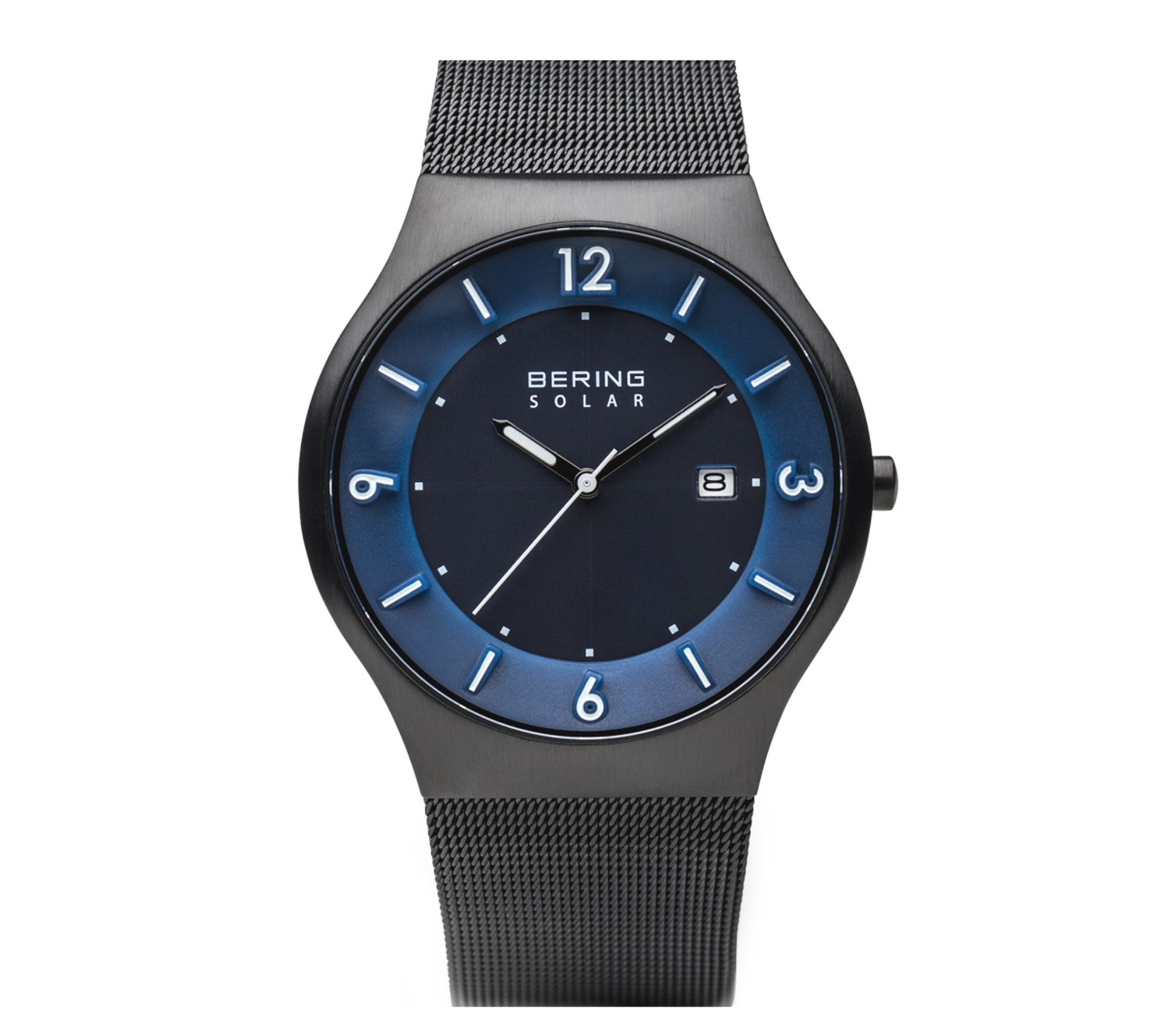 Bering Men's Black IP-Plated Milanese Watch - QVC.com