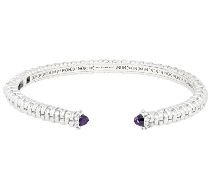 Tiffany Kay Studio Sterling Elite Amethyst Hing ed Cuff