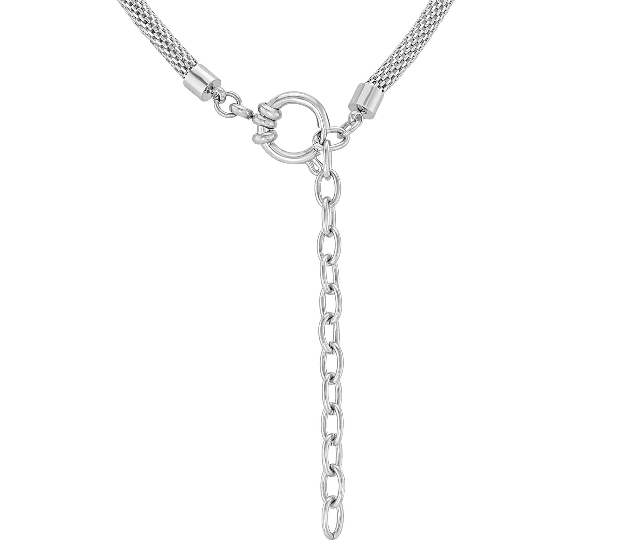 Steel by Design Men's Popcorn Link Necklace - QVC.com