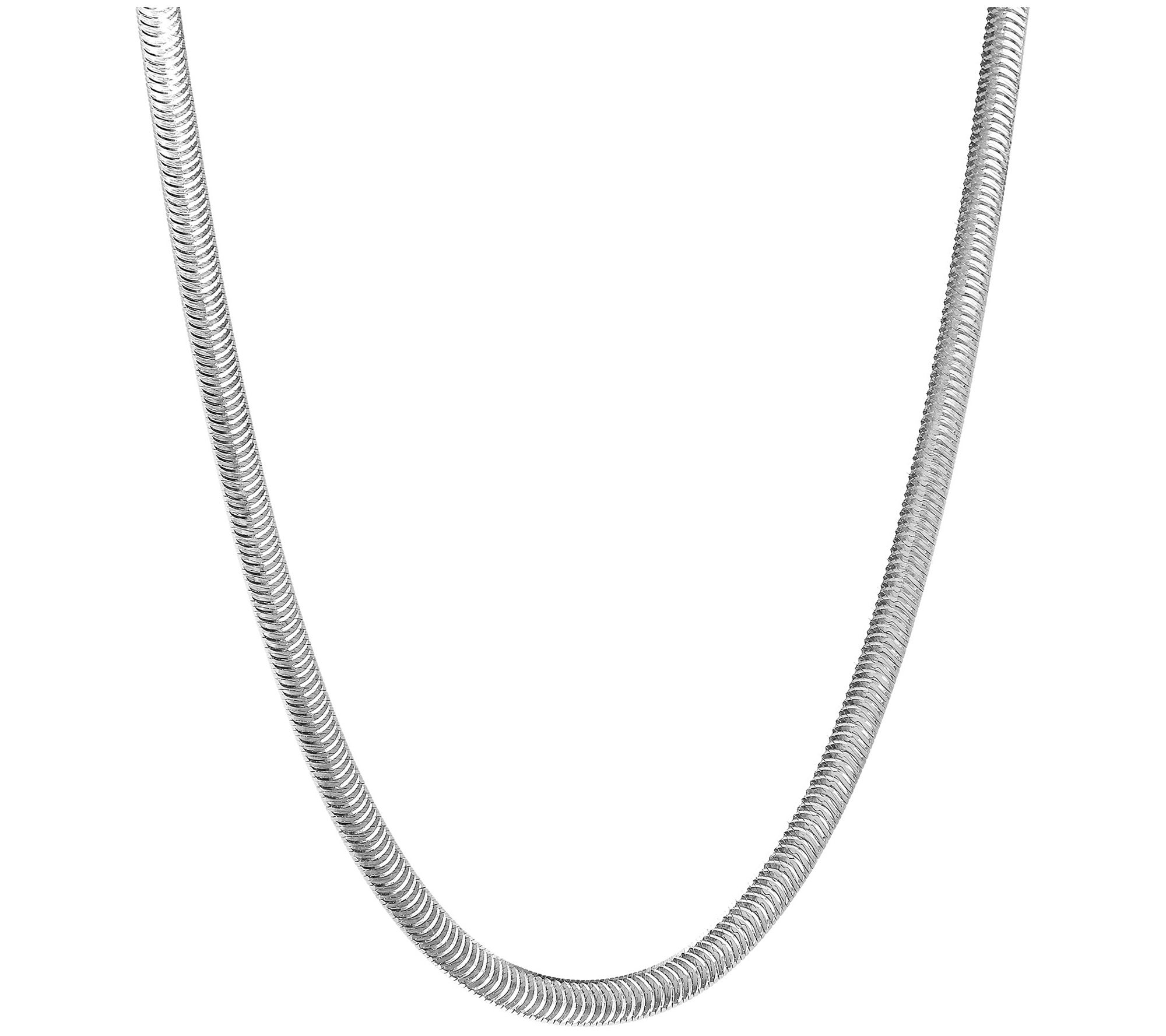 Italian Silver 20" Herringbone Link Necklace, 10.5g
