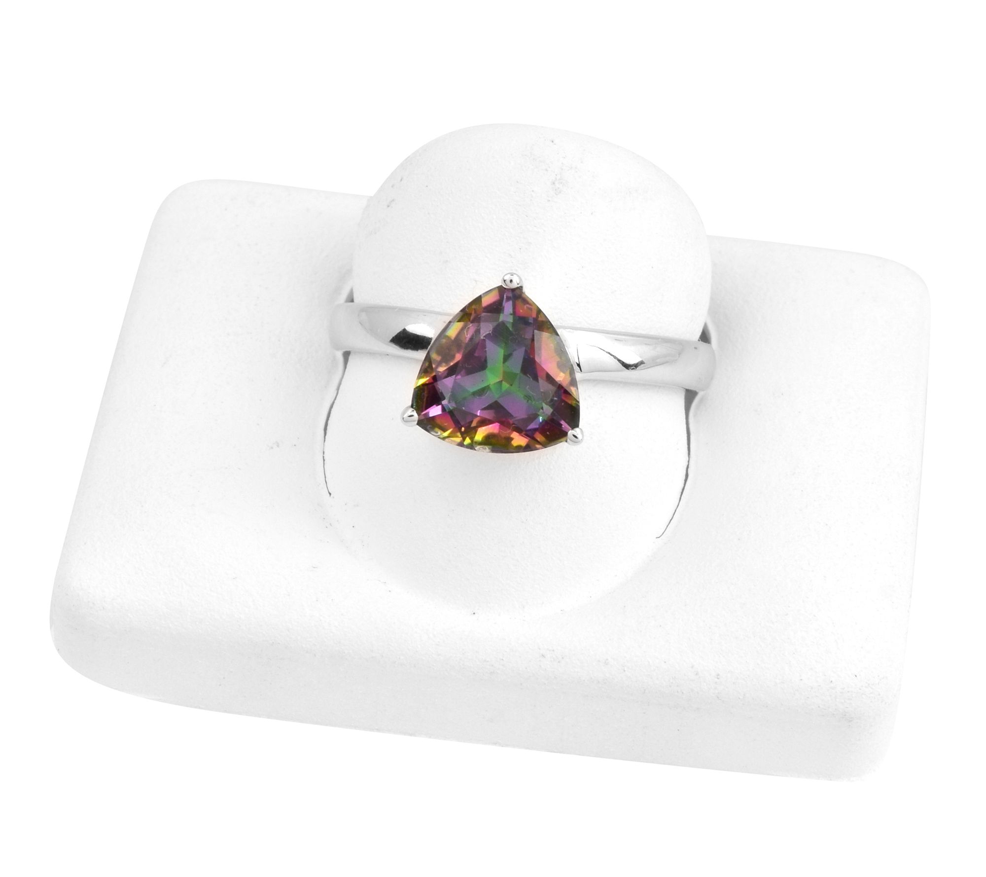 Affinity Gems Green Coated Quartz Sterling Silver Ring