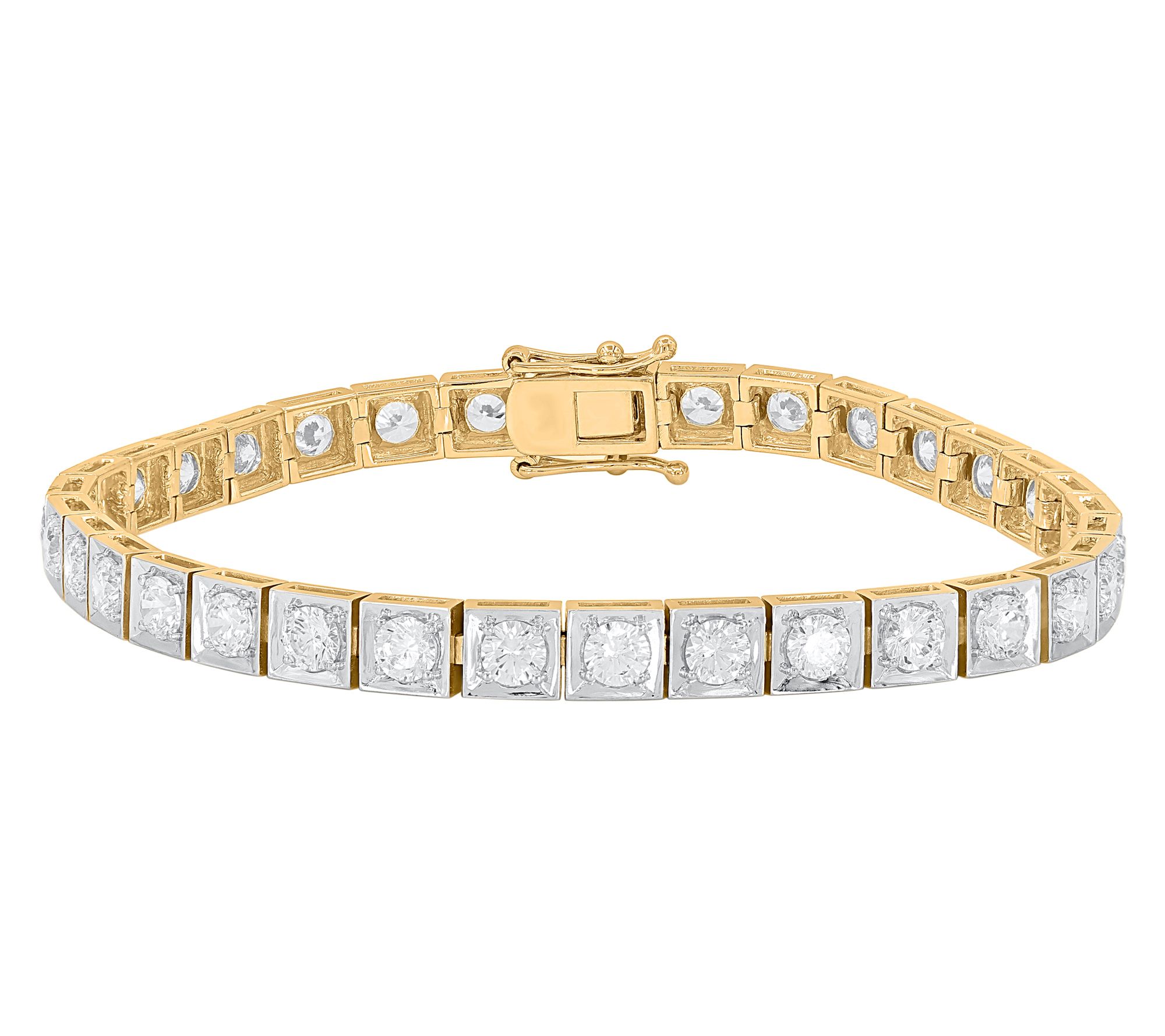 Affinity Diamonds Unisex  6.00 cttw Two-Tone Bracelet, 14K