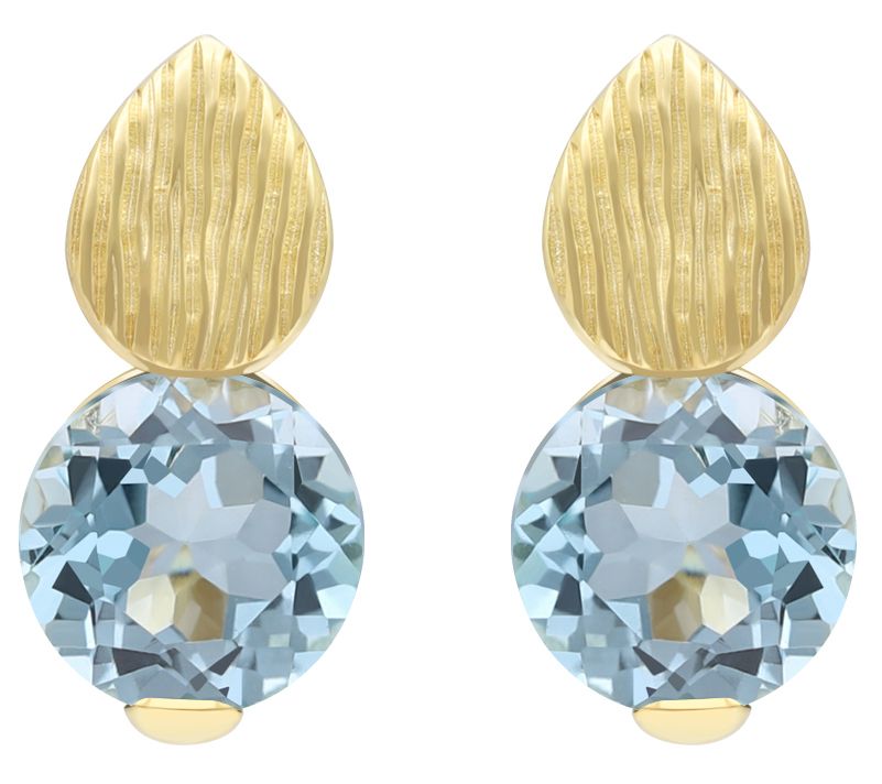 Ariva Sterling Silver Swiss Blue Topaz WindsorEarrings