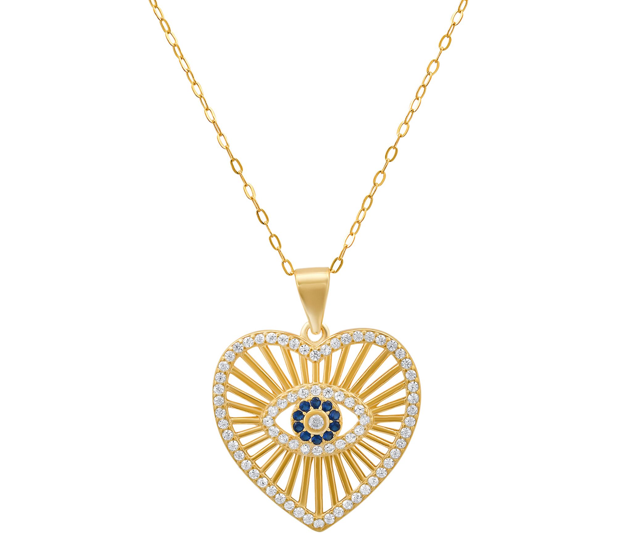 Qvc diamonique fashion heart necklace