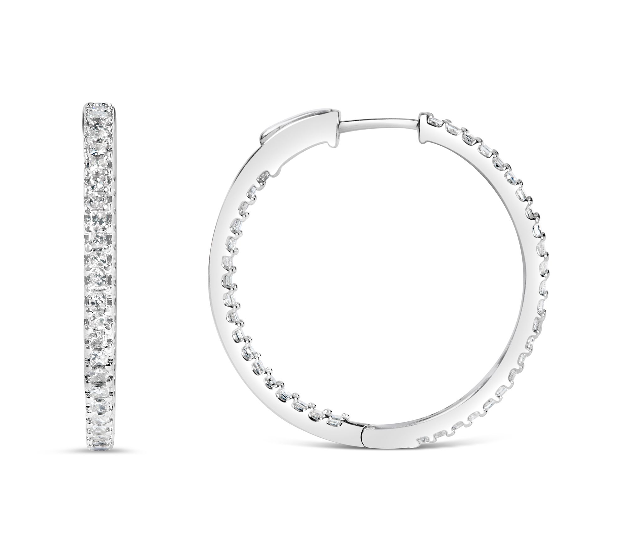 Haus of Brilliance 1.00 cttw Diamond Hoop Earring, 14K Gold