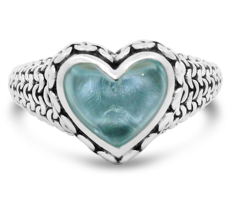 Tiffany Kay Studio Sterling Silver Blue Topaz Heart Ring