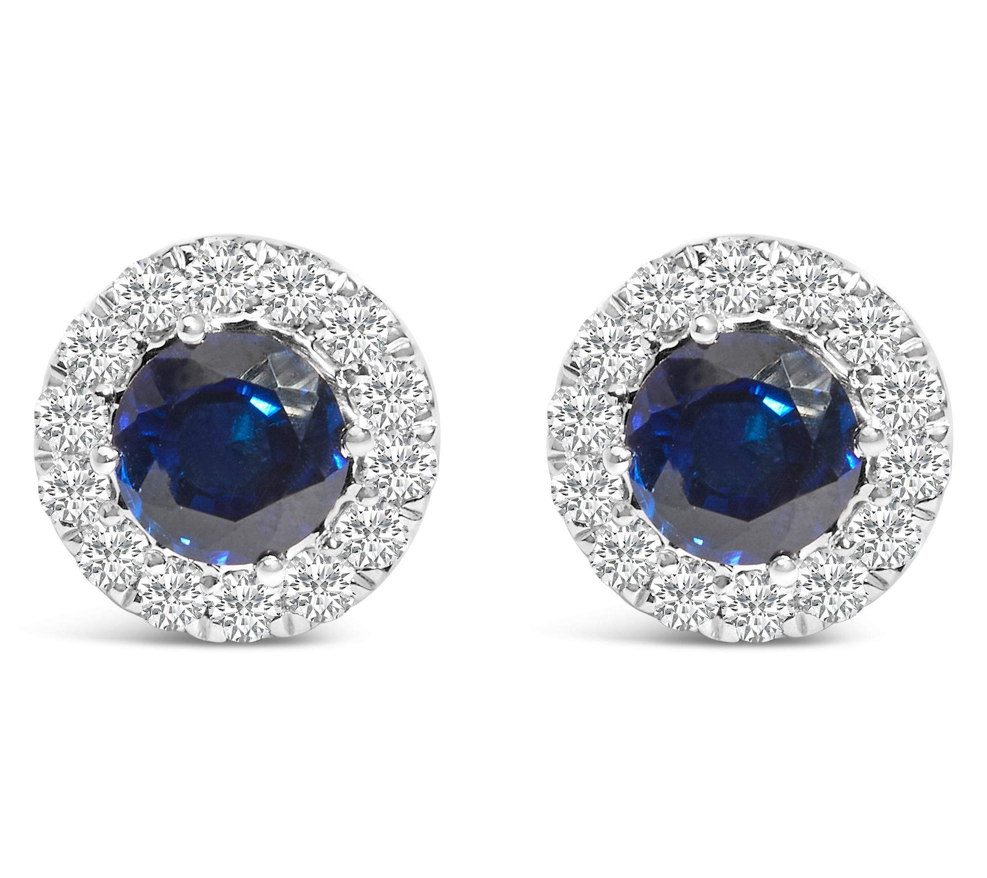 Haus of Brilliance Blue Lab-Grown Diamond Earrings, 14K