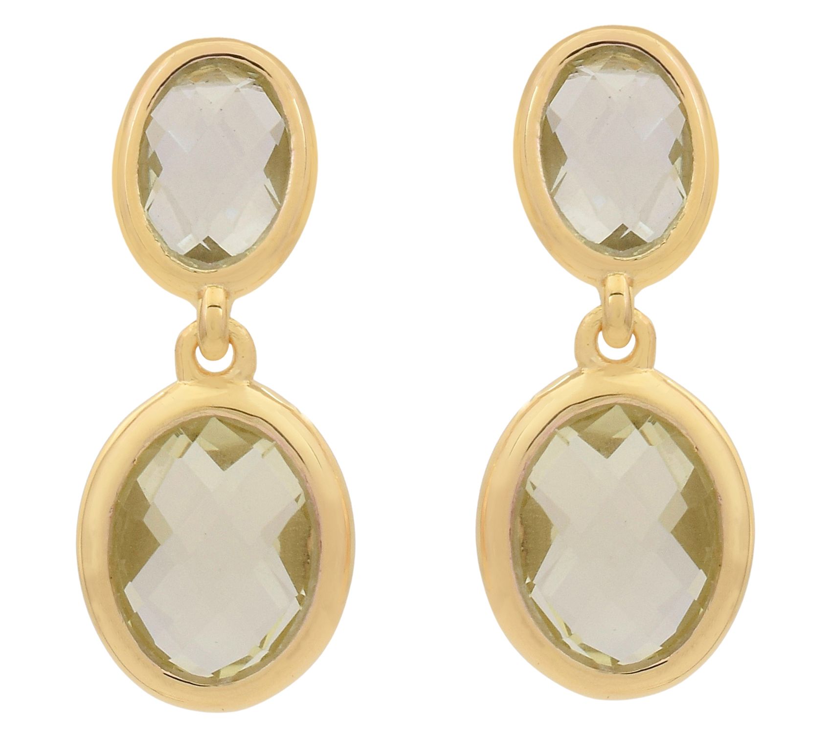 Affinity Gems Quartz Dangle Earrings, 14K GoldPlated