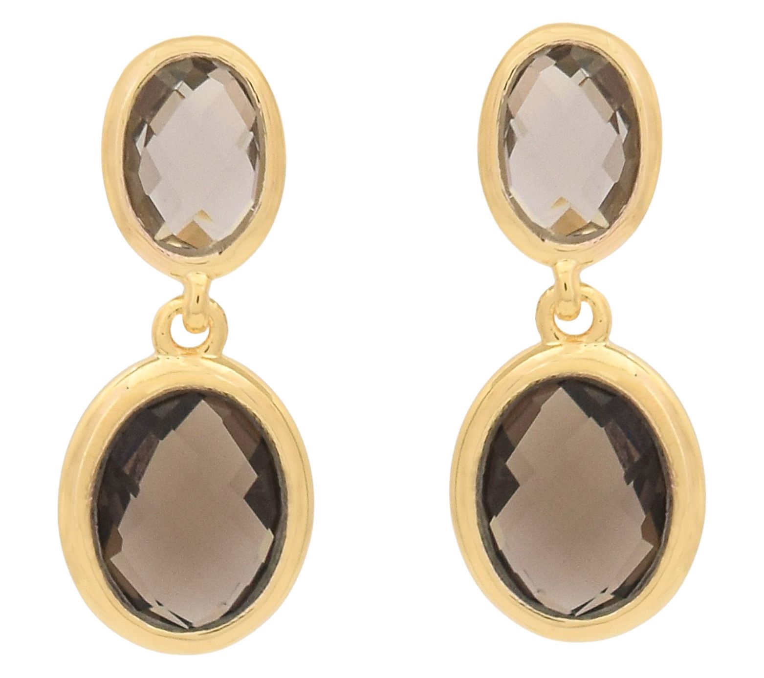 Affinity Gems Quartz Dangle Earrings, 14K GoldPlated