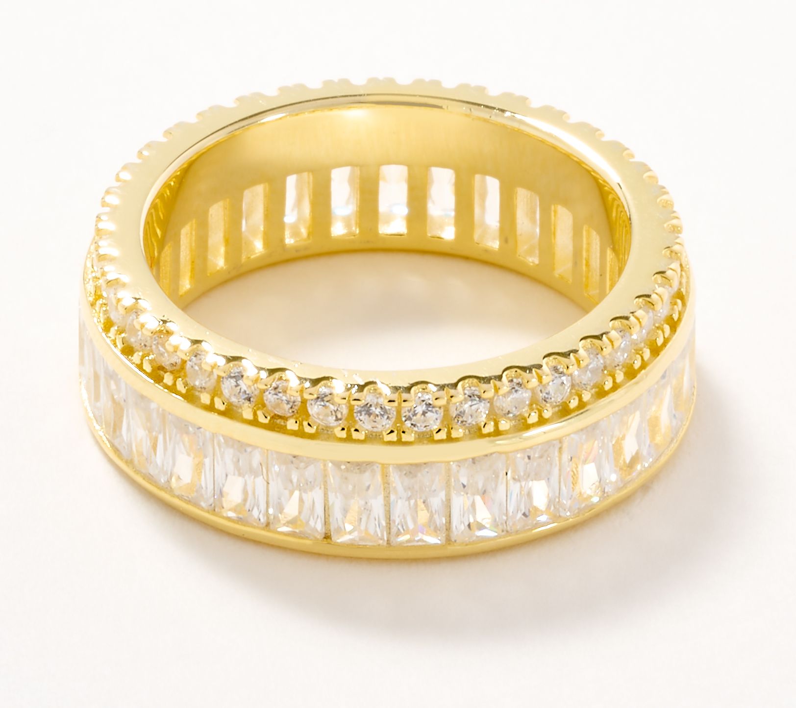 Diamonque Classics Baguette & Round Eternity Band Ring