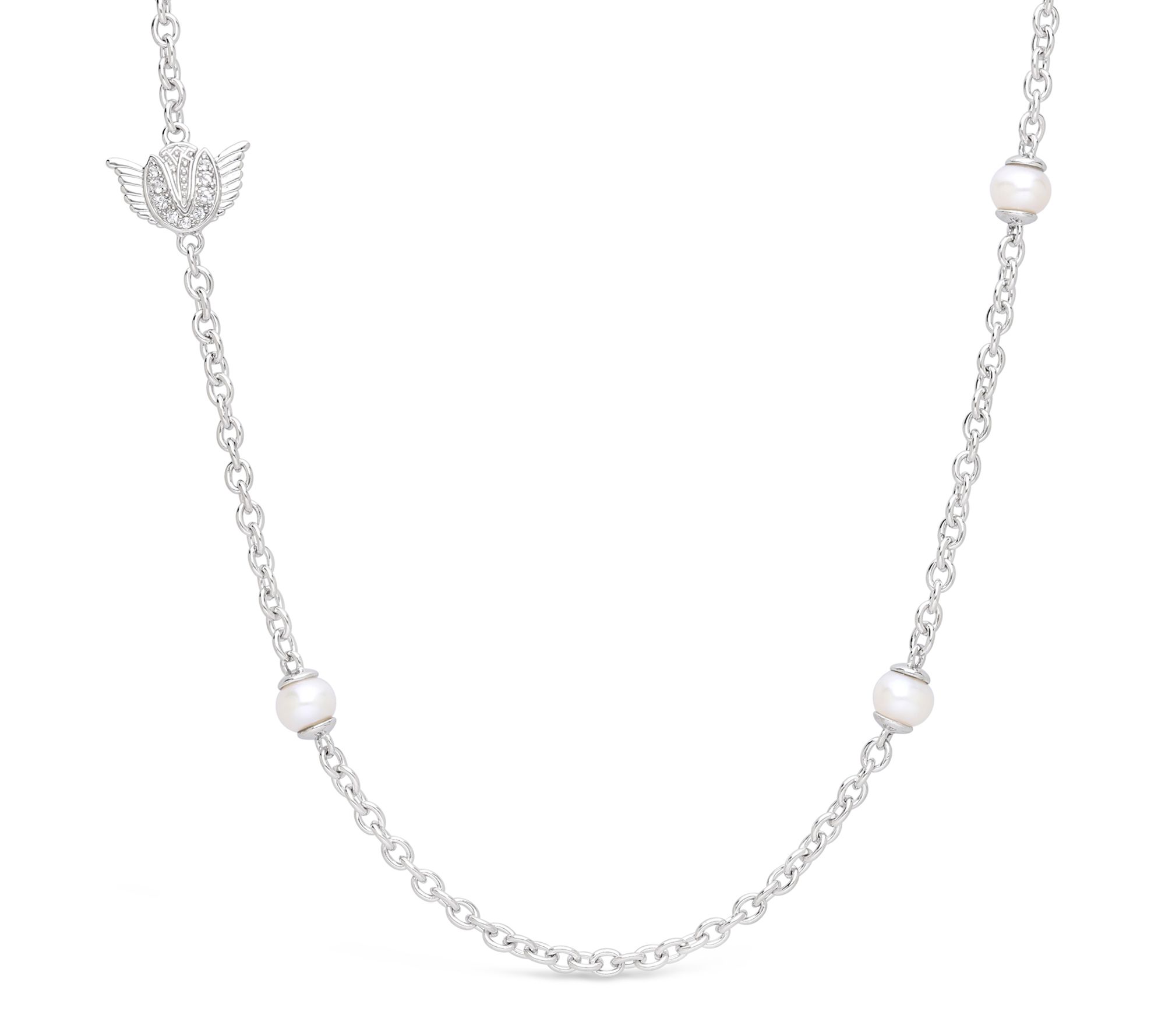 Goddaughters Sterling Silver Angel on my Shoulder Necklace