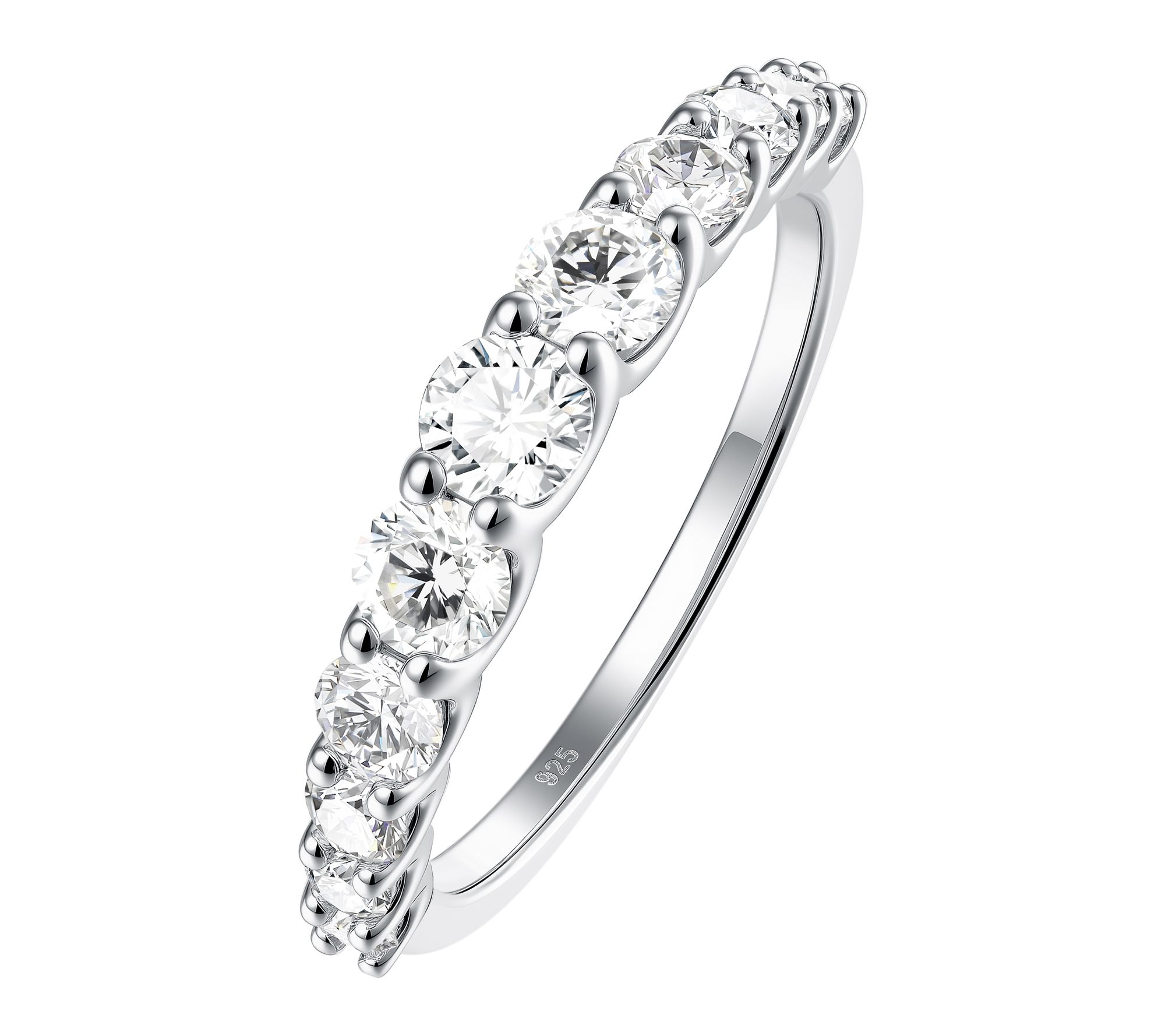 Fire Light 0.95 cttw Lab Grown Diamond Band Ring, Sterling