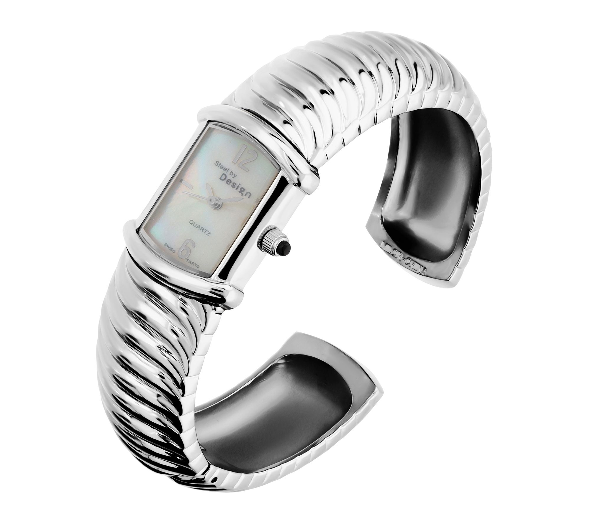 Steel By Design Two-Tone Hinged Cuff Watch
