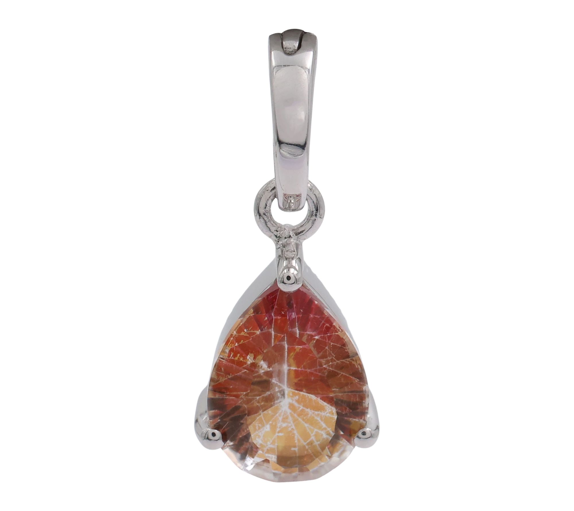 Affinity Gems Coated Quartz Vario Bail Pendant,Sterling