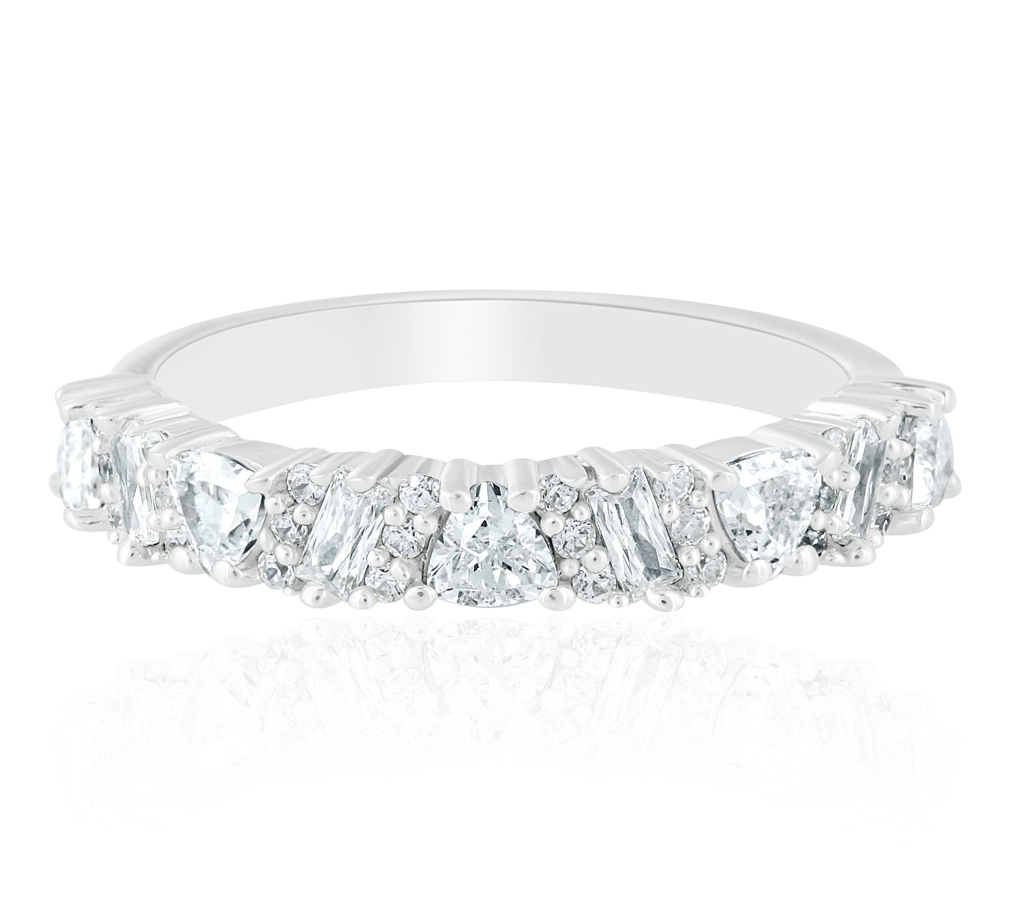 Diamonique x Kathy Levine Multi-shape Band Ring, Sterling