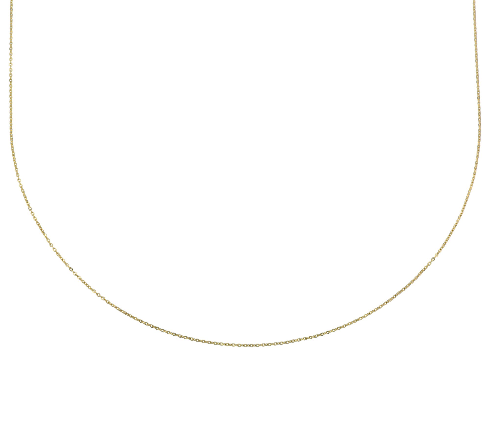Adorna 14K Gold 0.8mm Solid Cable Chain Necklace