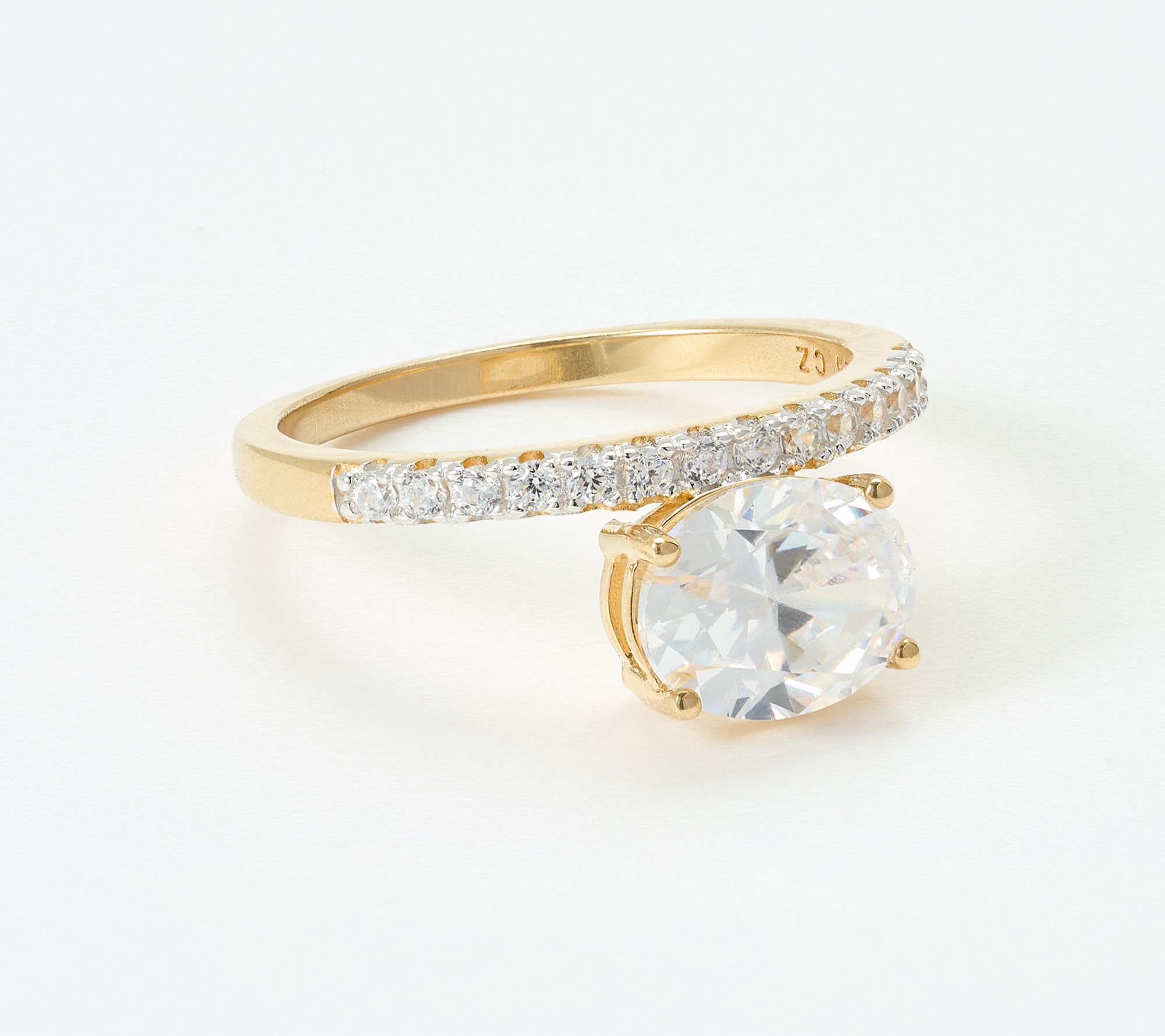Diamonique x Jennifer Miller Oval Solitaire Ring, Sterling Silver