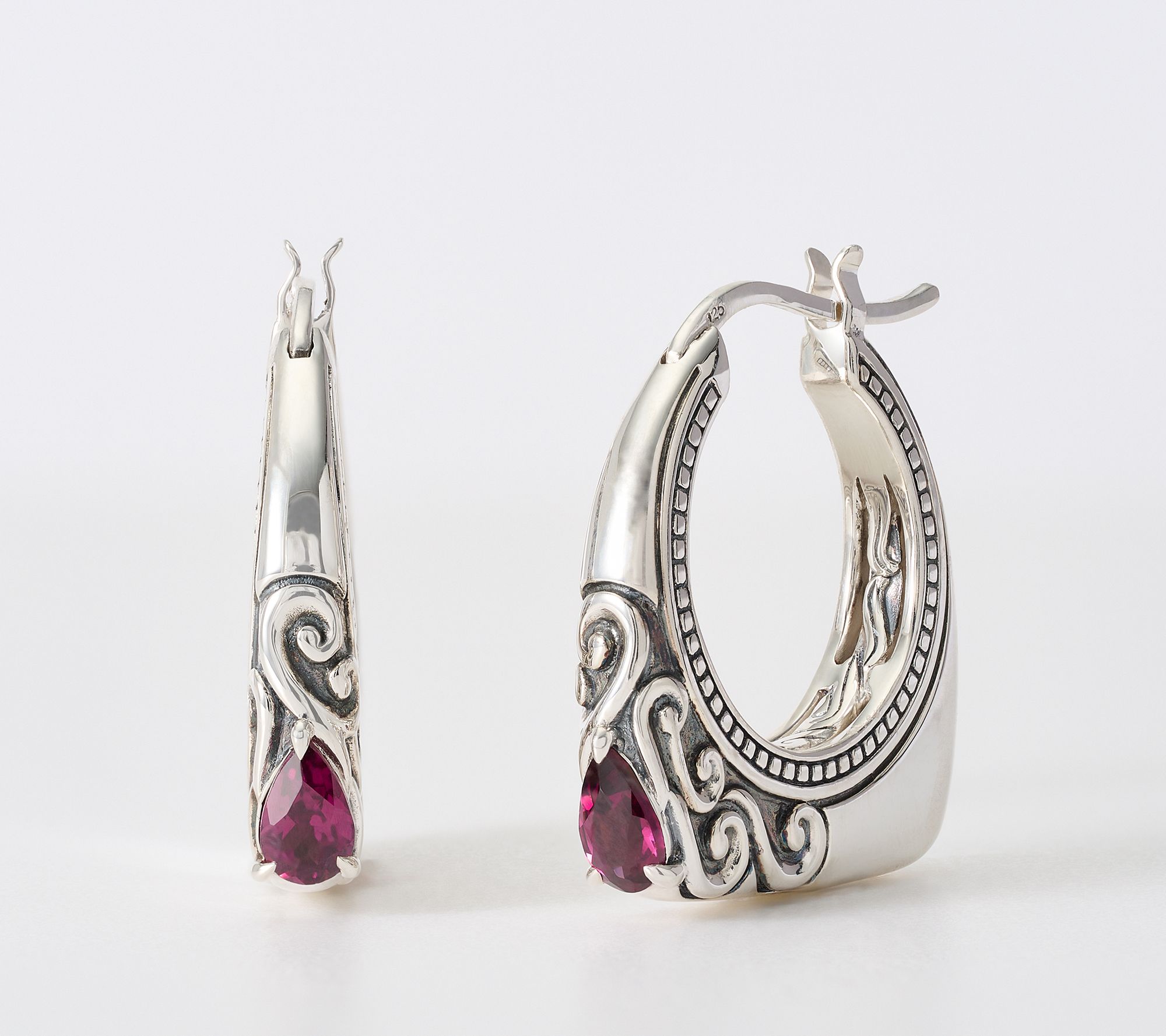 Third Person Sterling Silver Creative Soul Pear Gemstone Earrings