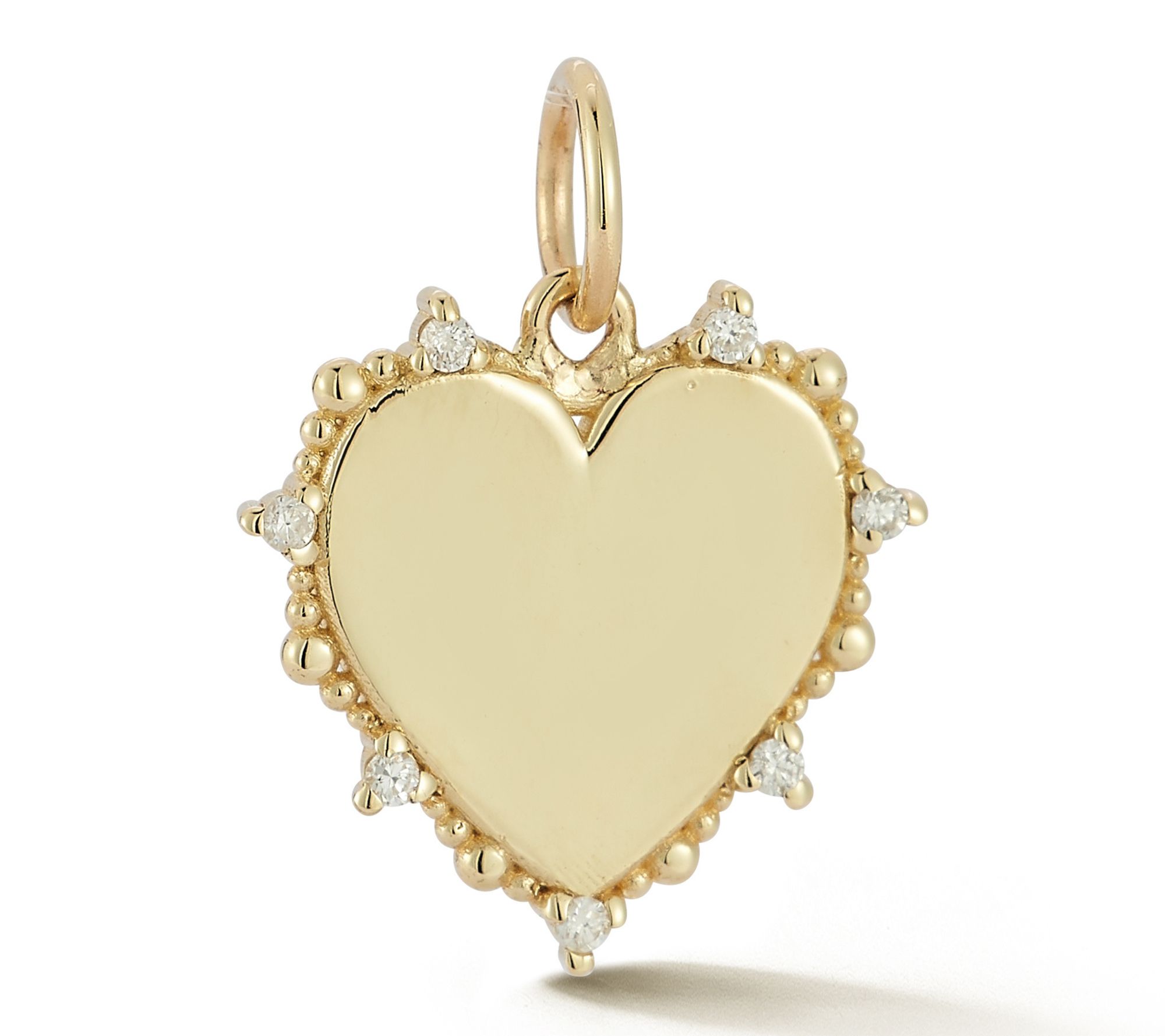 Luminosa Gold Diamond Accented Heart Pendant, 14K