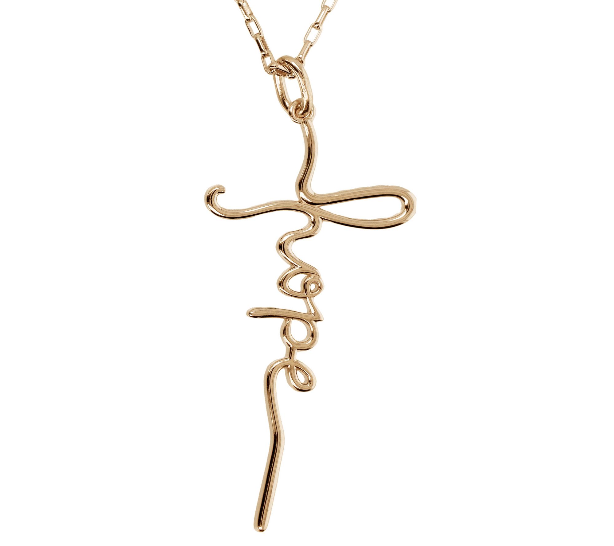  David Markstein Sterling Silver Inspirational Necklace